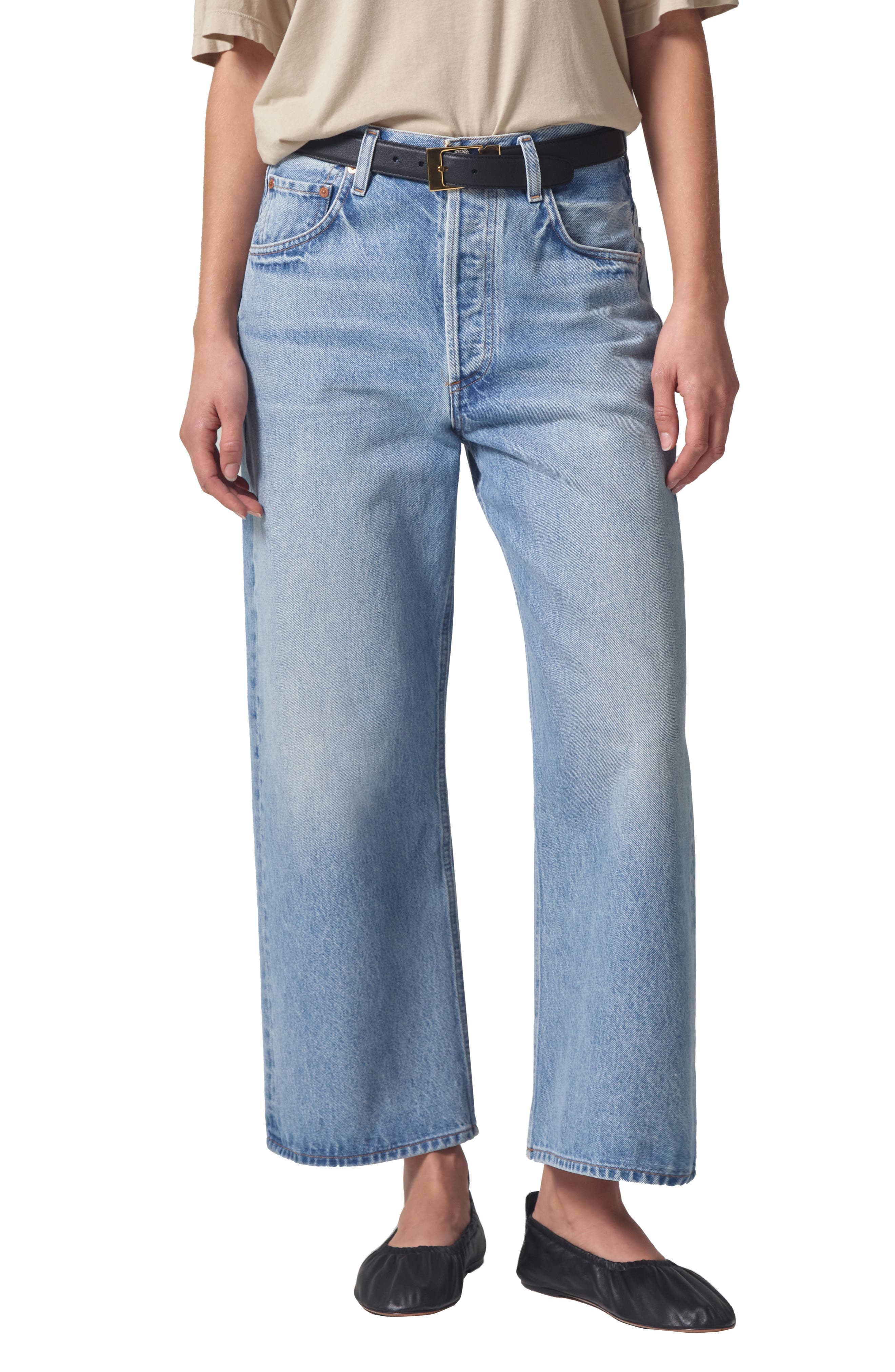 Gaucho High Waist Crop Wide Leg Jeans - image 1