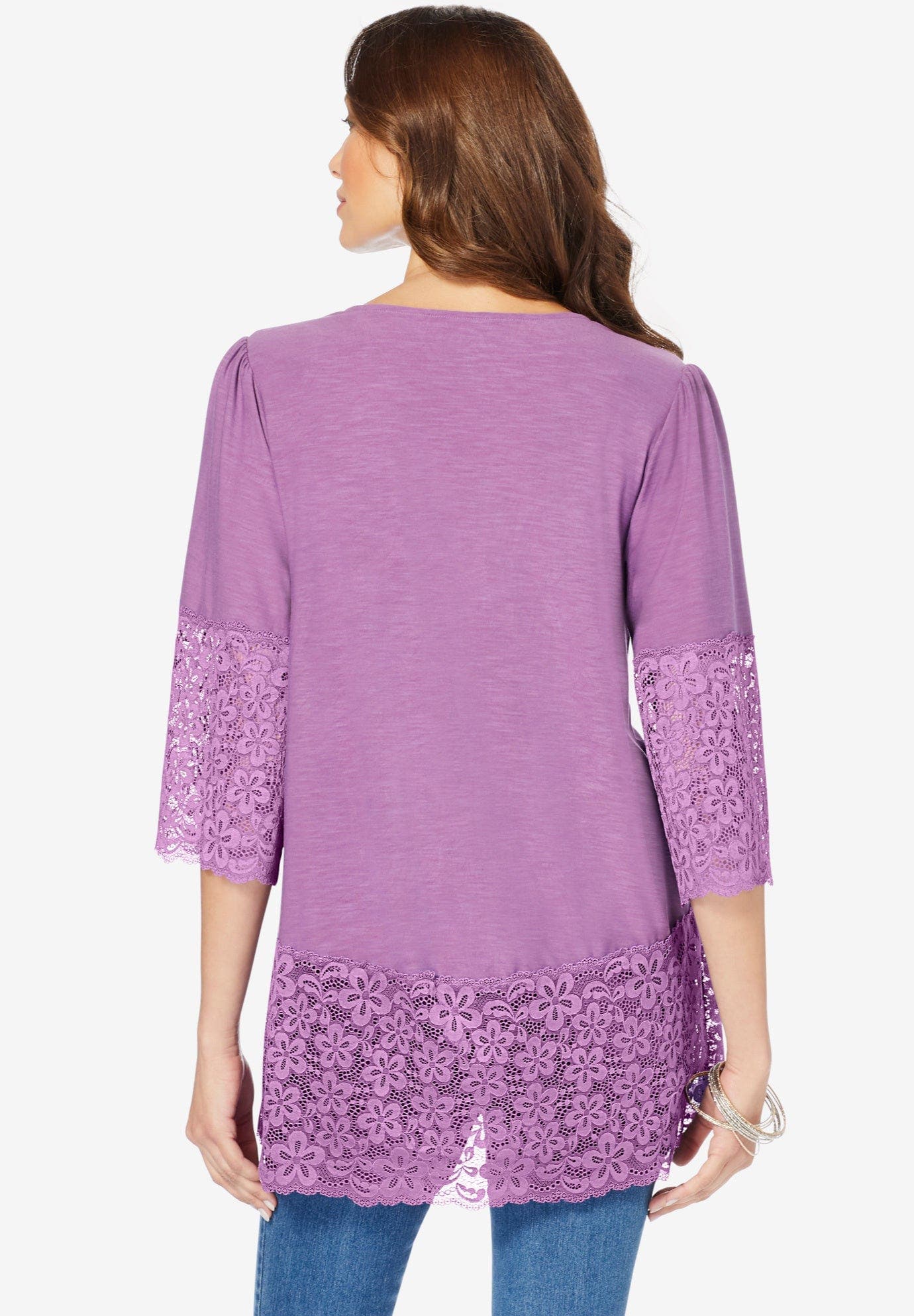 Lace-Hem Pintuck Tunic - image 4