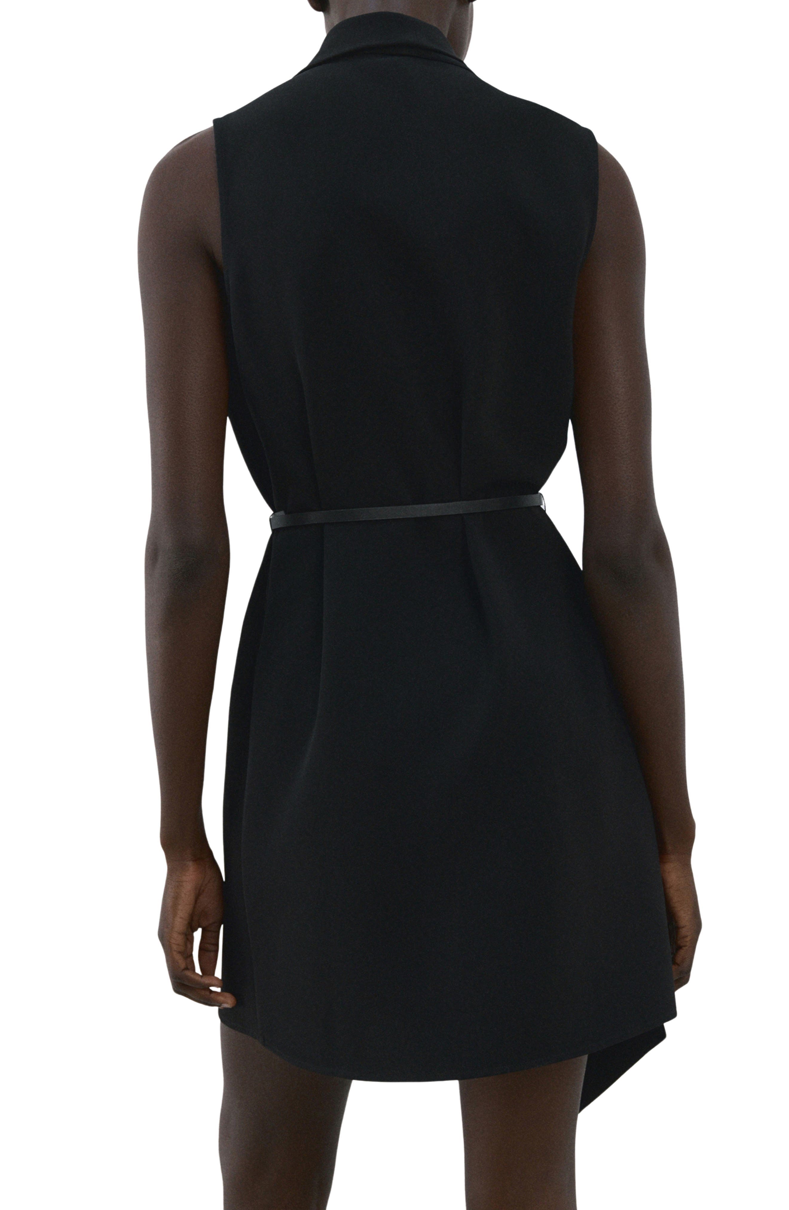 Scarf Neck Belted Minidress - image 2