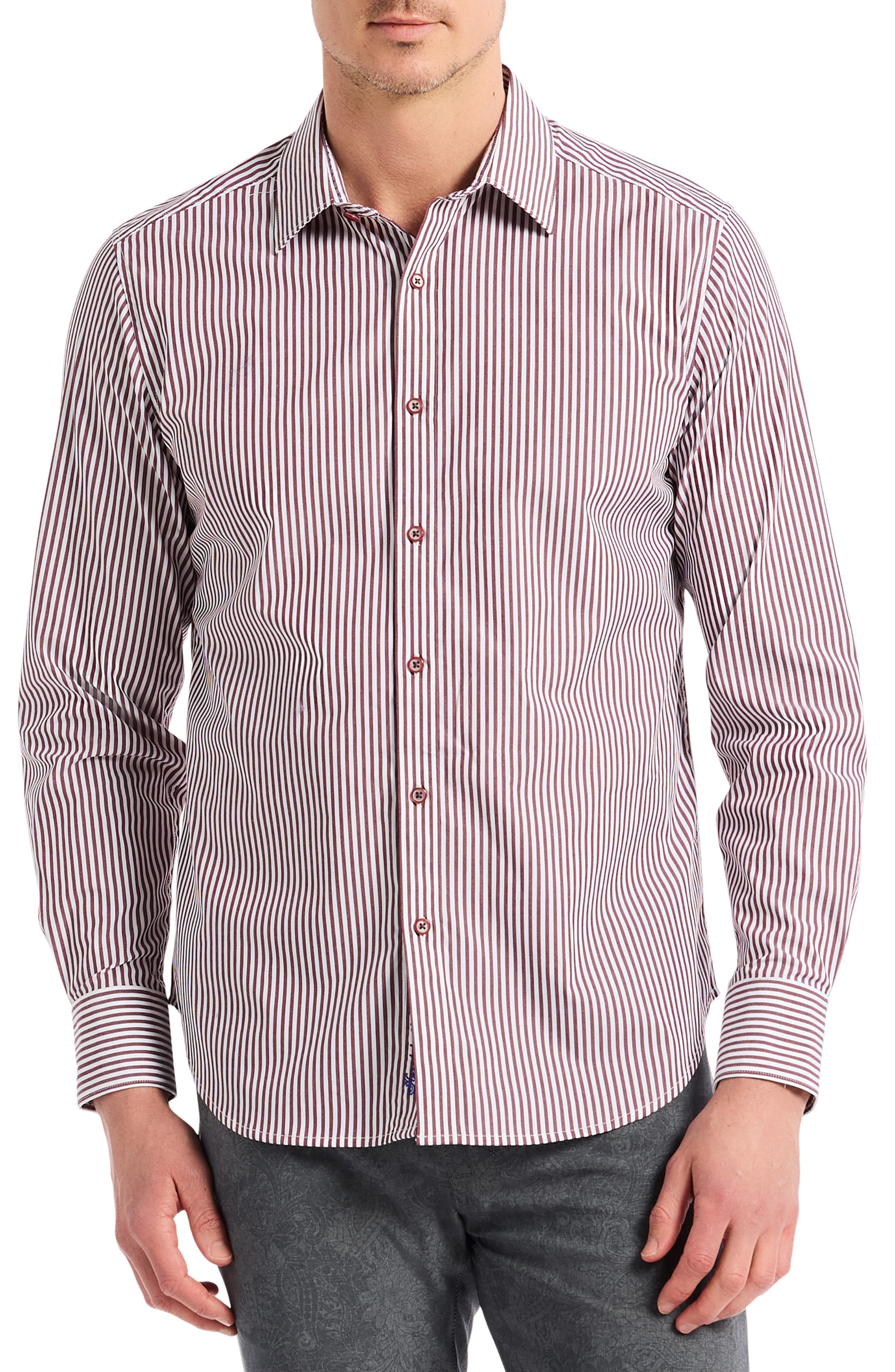 Greenwich Stripe Stretch Button-Up Shirt - image 1