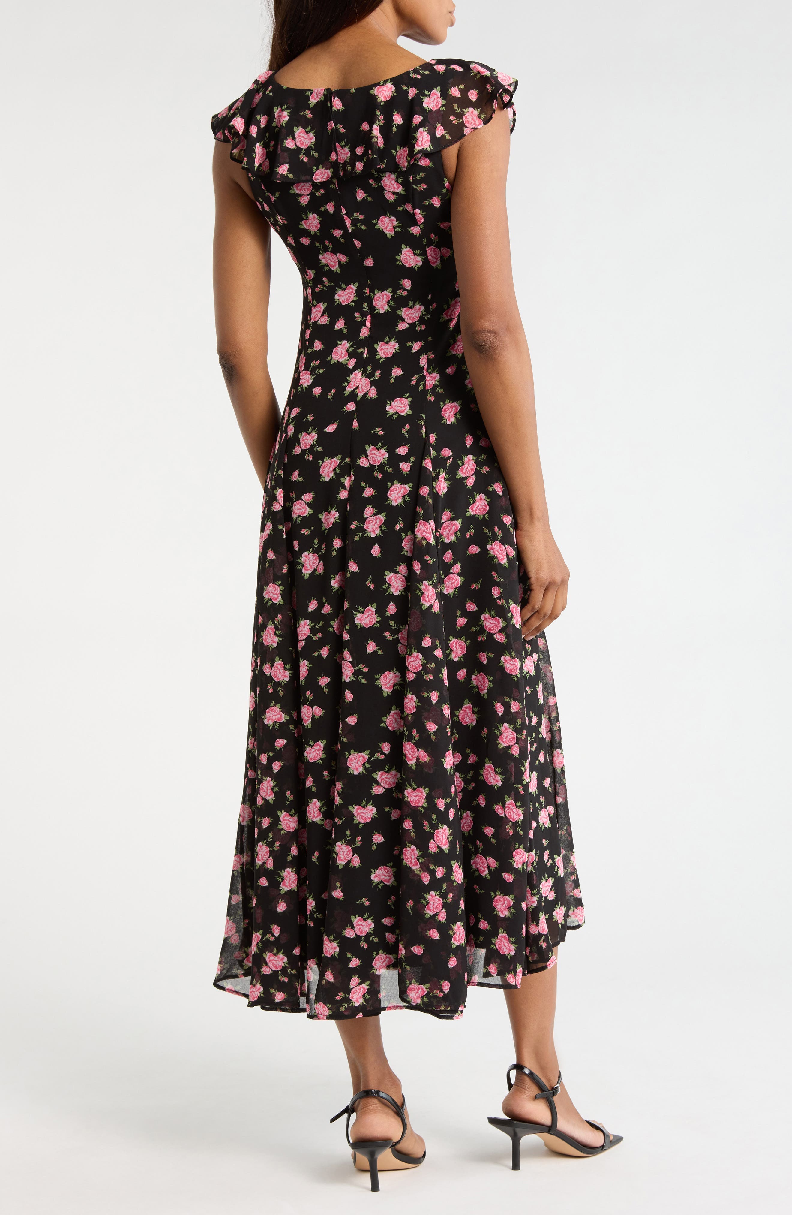Ruffle Godet Midi Dress - image 2