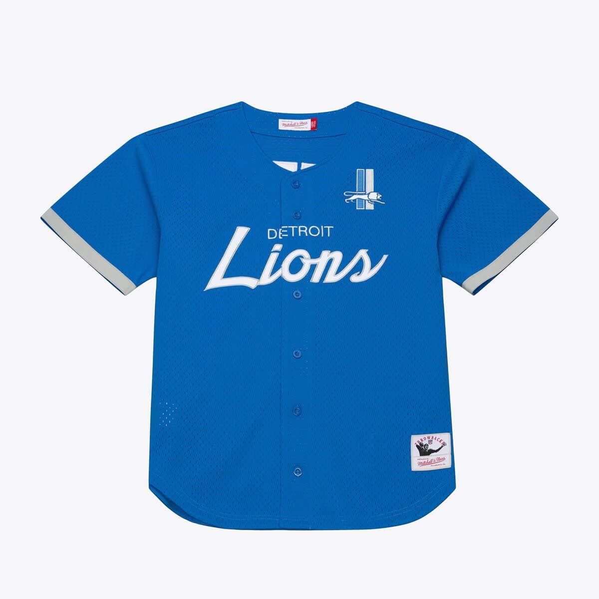 Men's Mitchell & Ness  Blue Detroit Lions Head Coach Mesh Full-Button Fashion Jersey - image 1