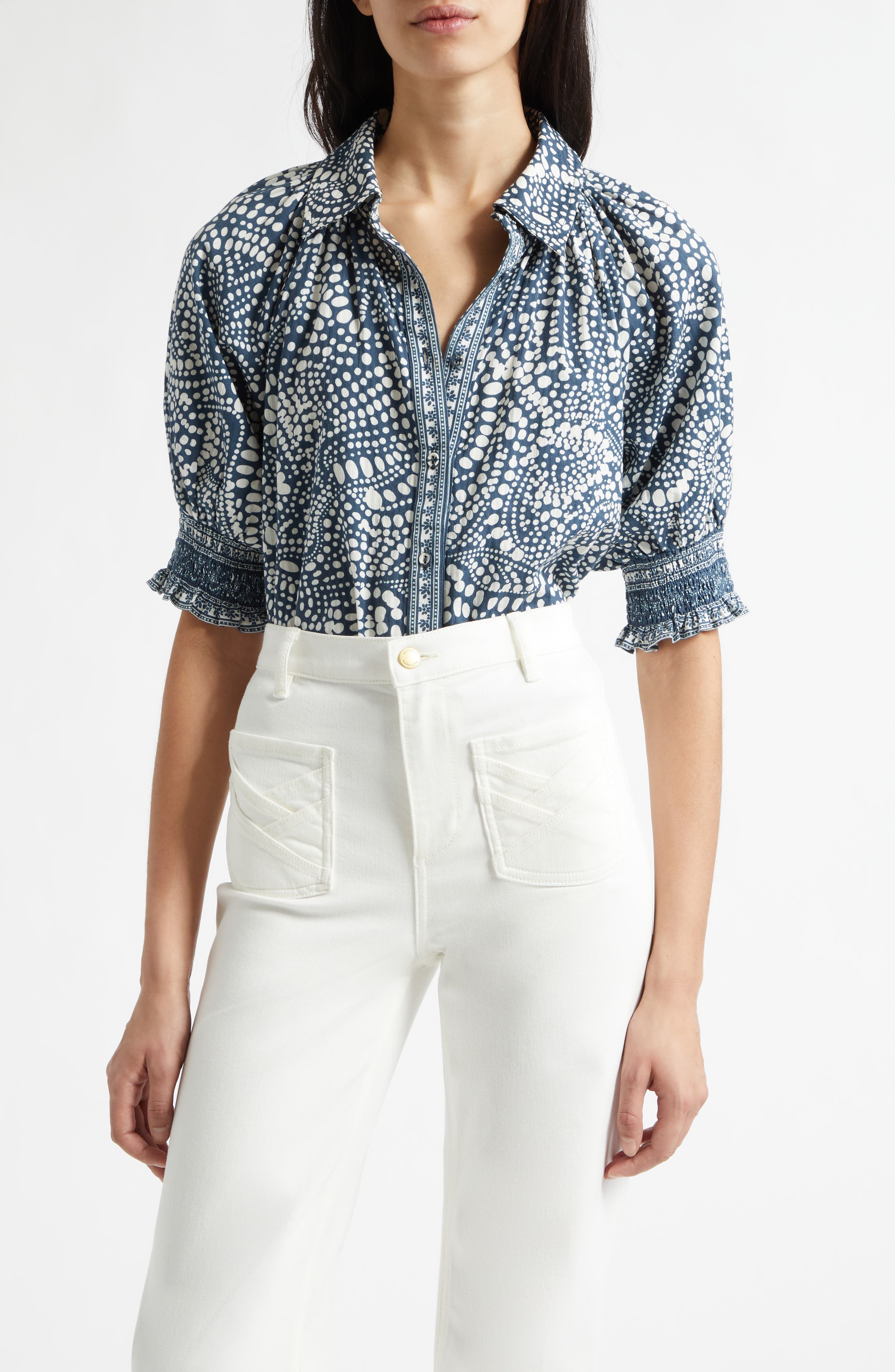 Freya Cotton Button-Up Shirt - image 1