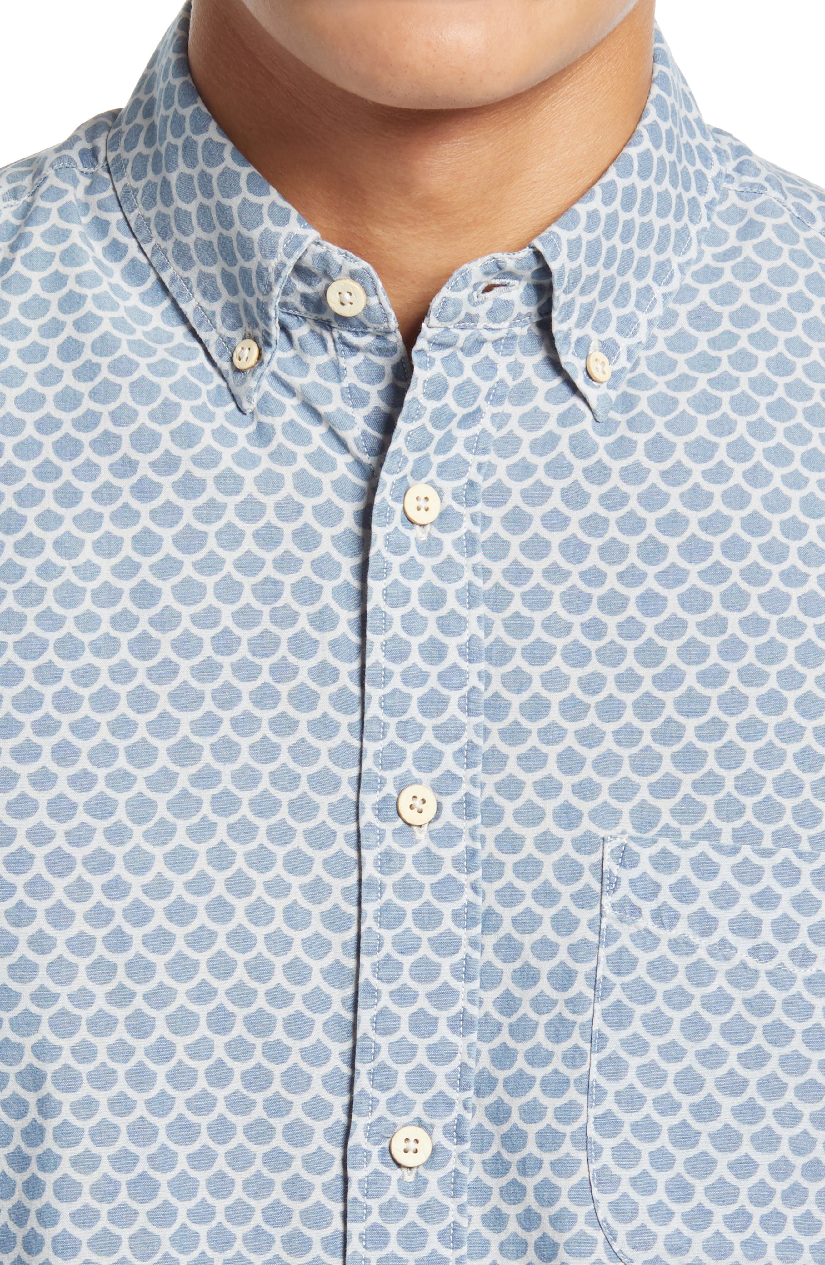 Playa Regular Fit Print Short Sleeve Button-Down Shirt - image 4
