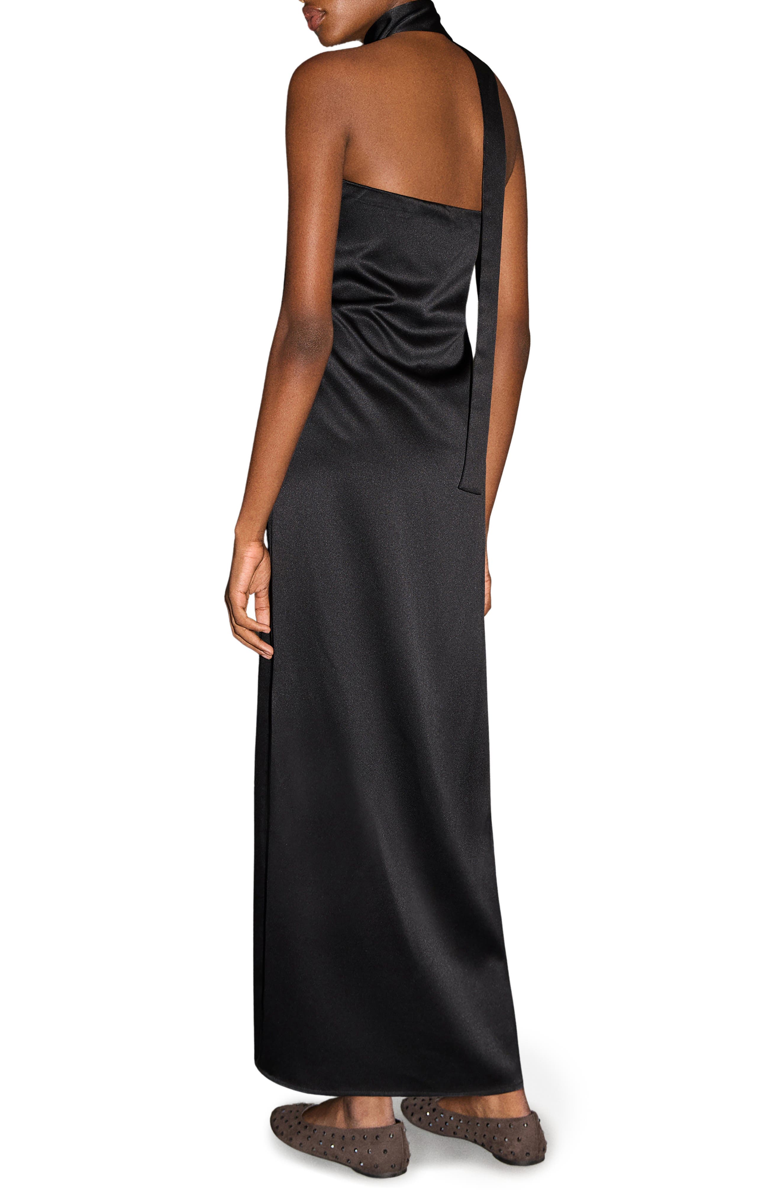 Satin Halter Maxi Dress - image 2
