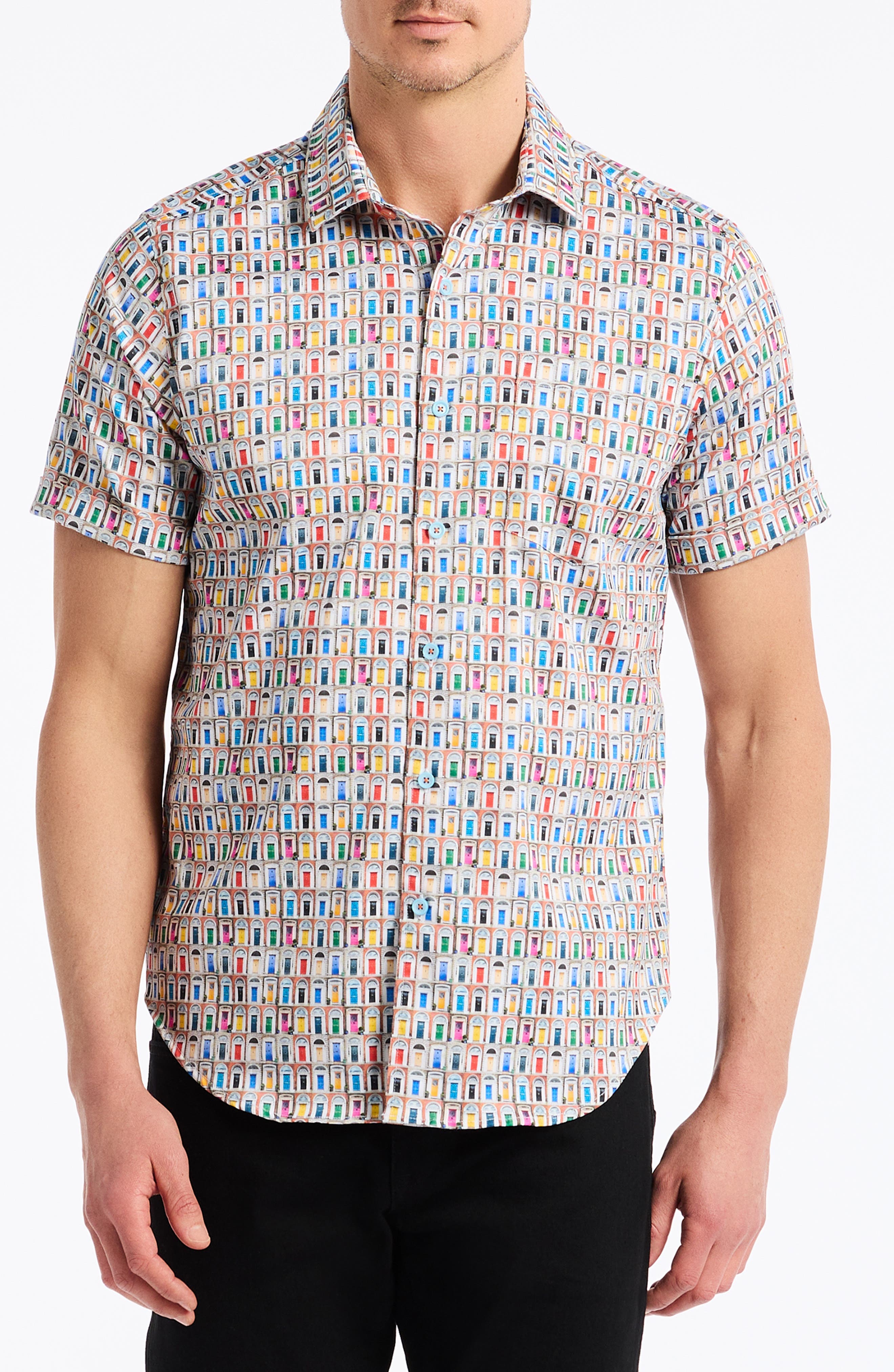 Livingston Stretch Short Sleeve Button-Up Shirt - image 1