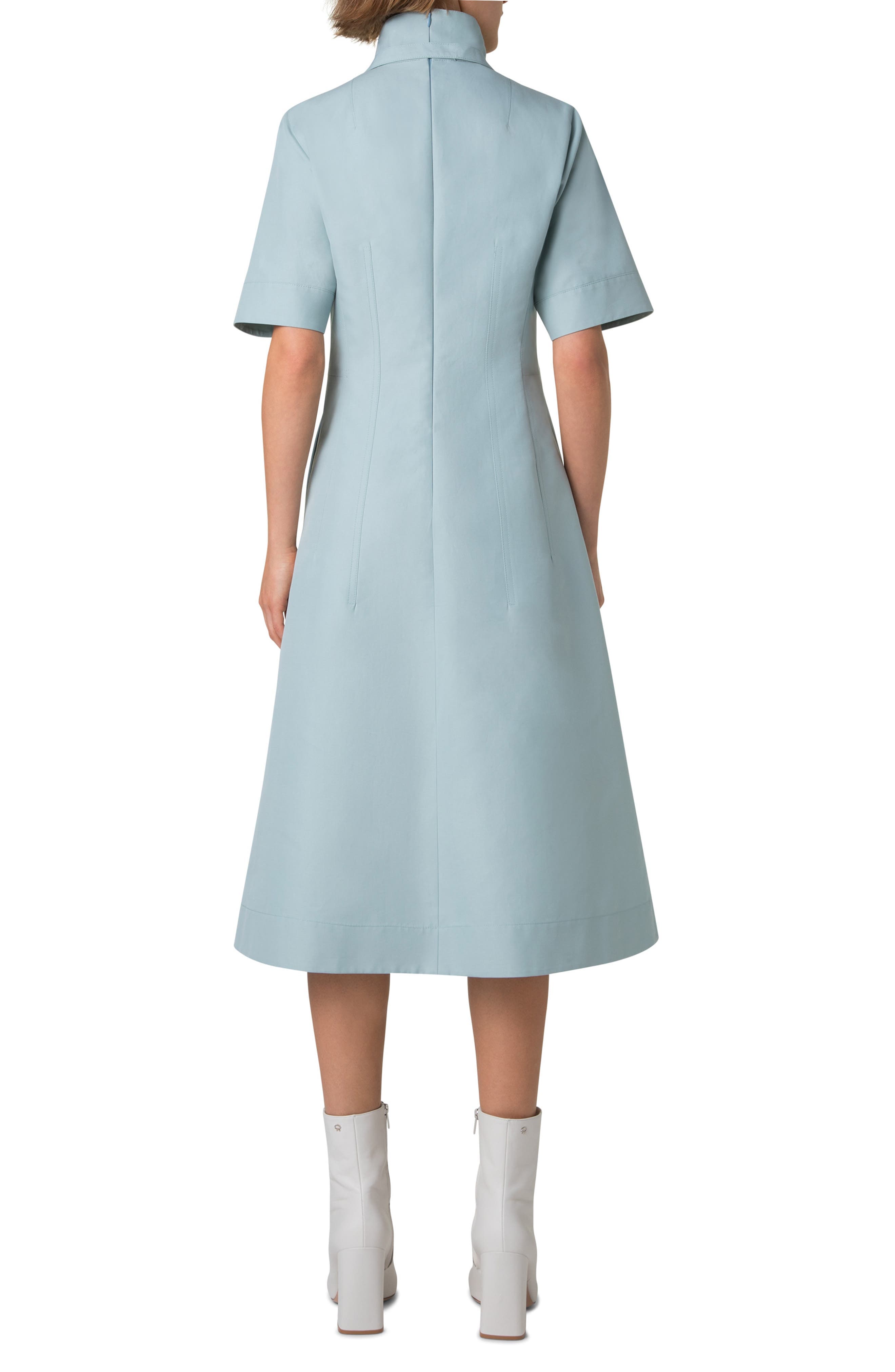 Short Sleeve Poplin Dress & Tie Set - image 2