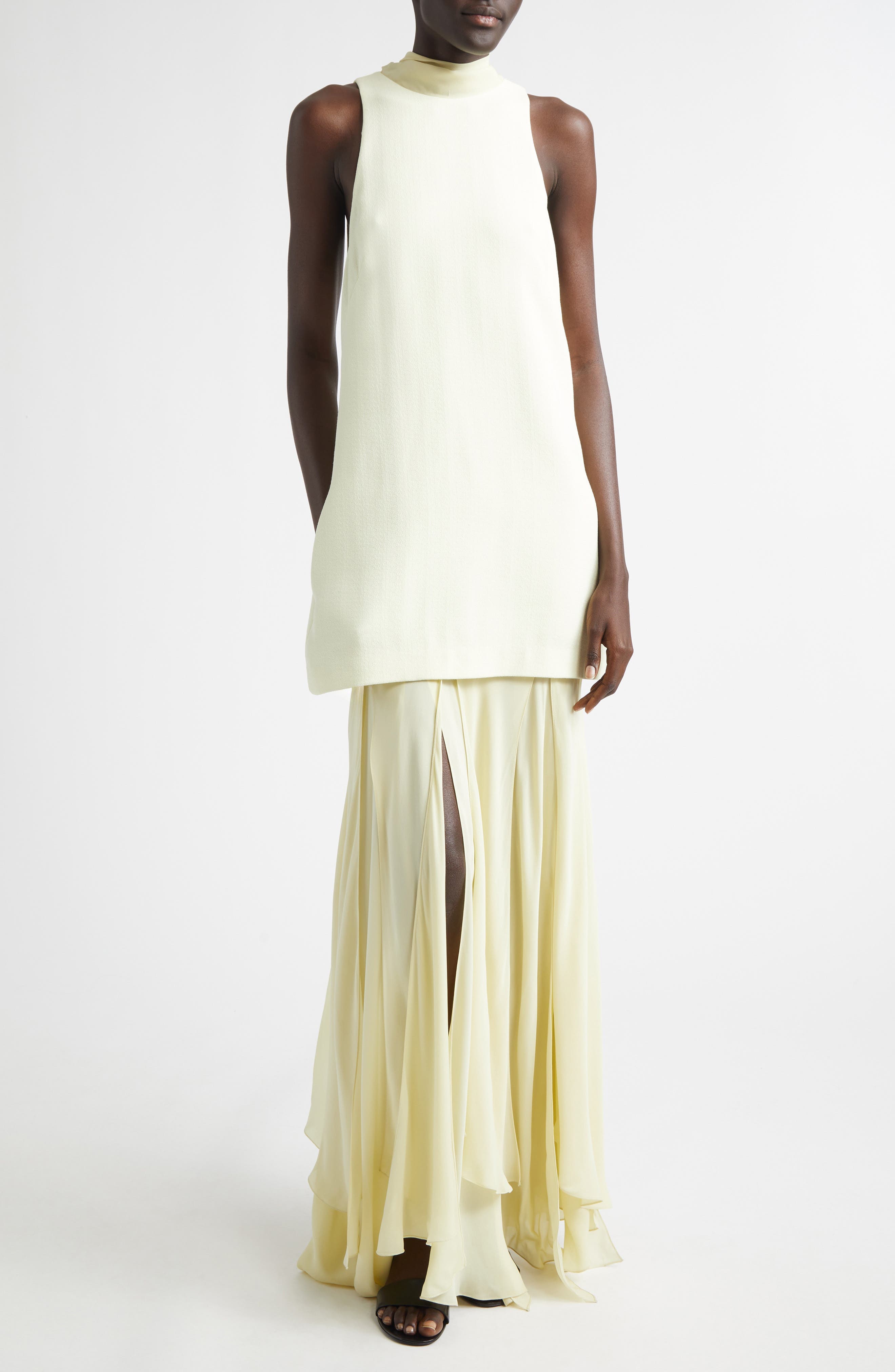 The Leonie Layered Crepe & Silk Chiffon Dress - image 1