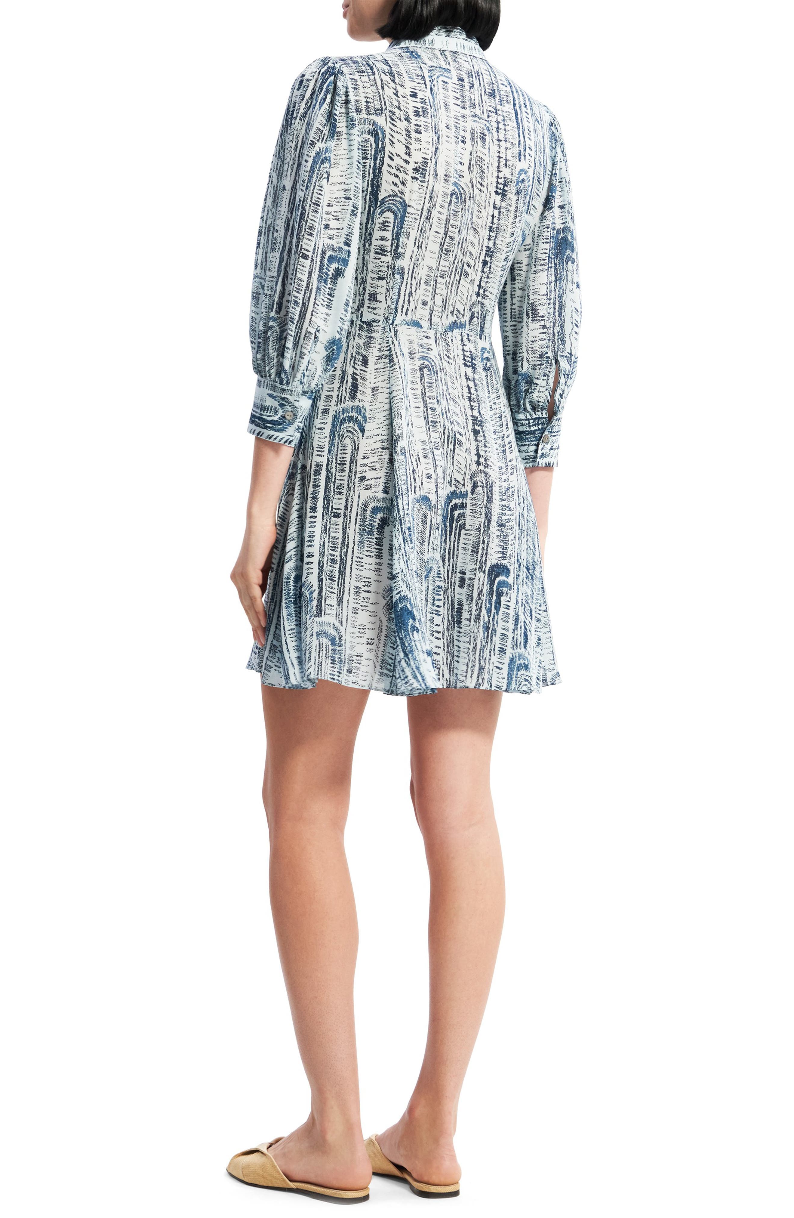 Vol Silk Mini Shirtdress - image 2