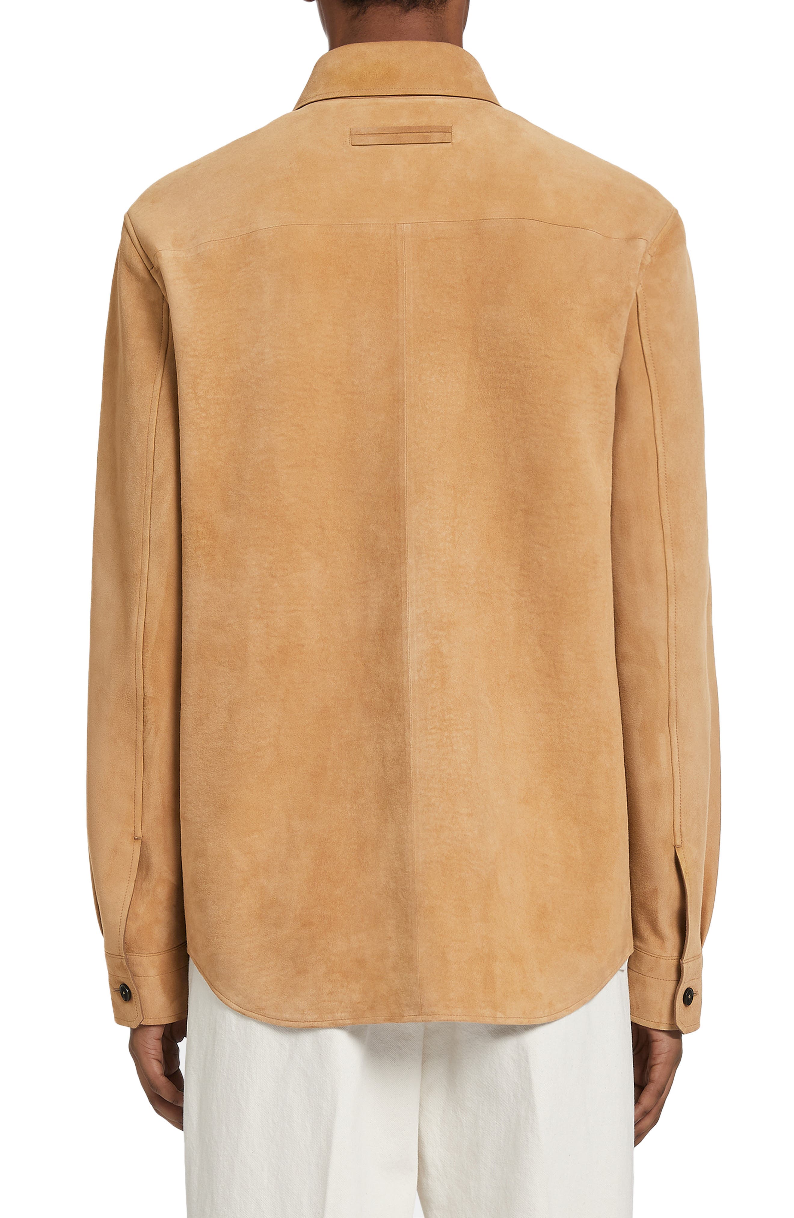 Men's Suede Button-Up Shirt - image 2