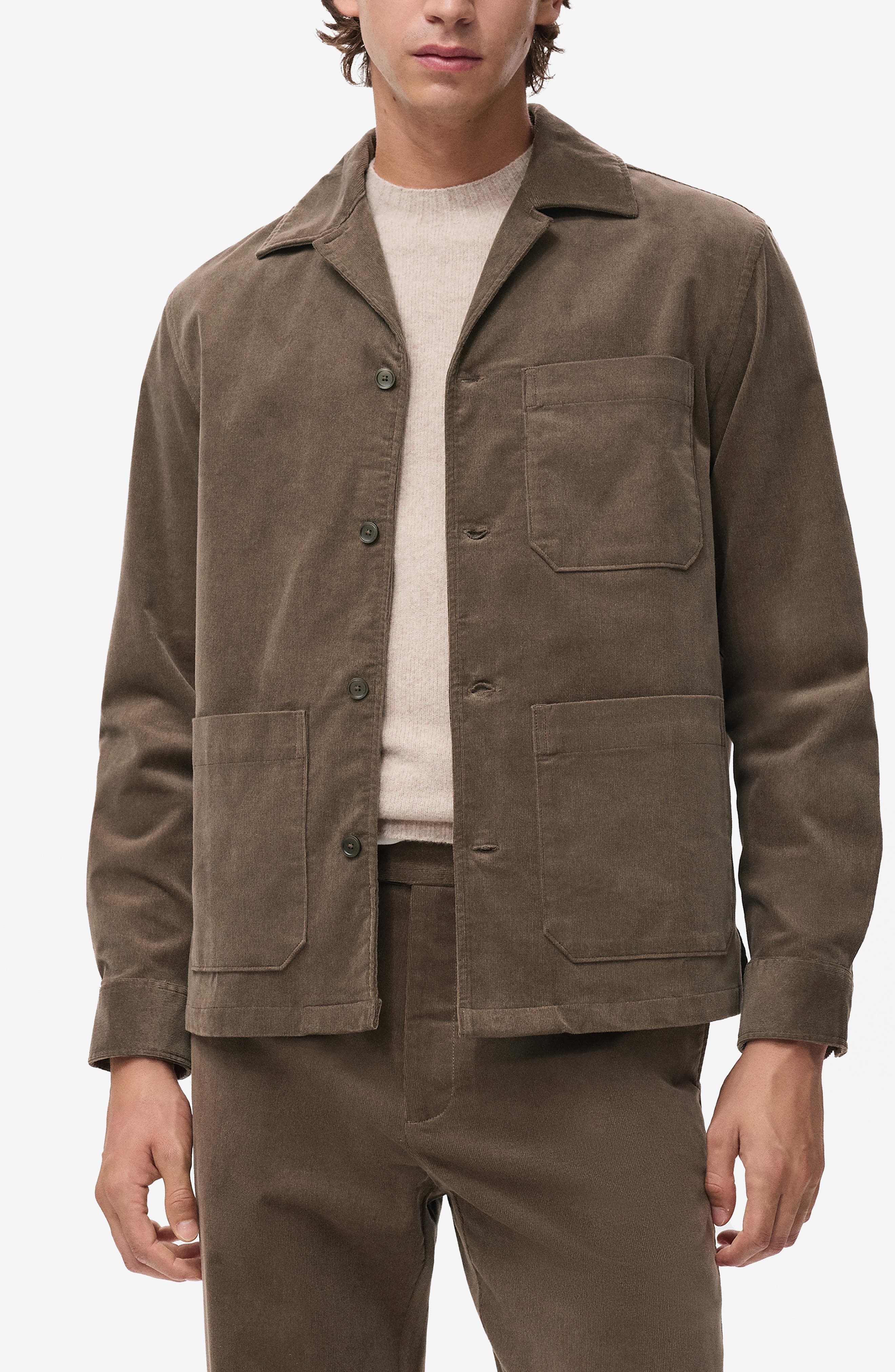 Regular Fit Corduroy Overshirt - image 1