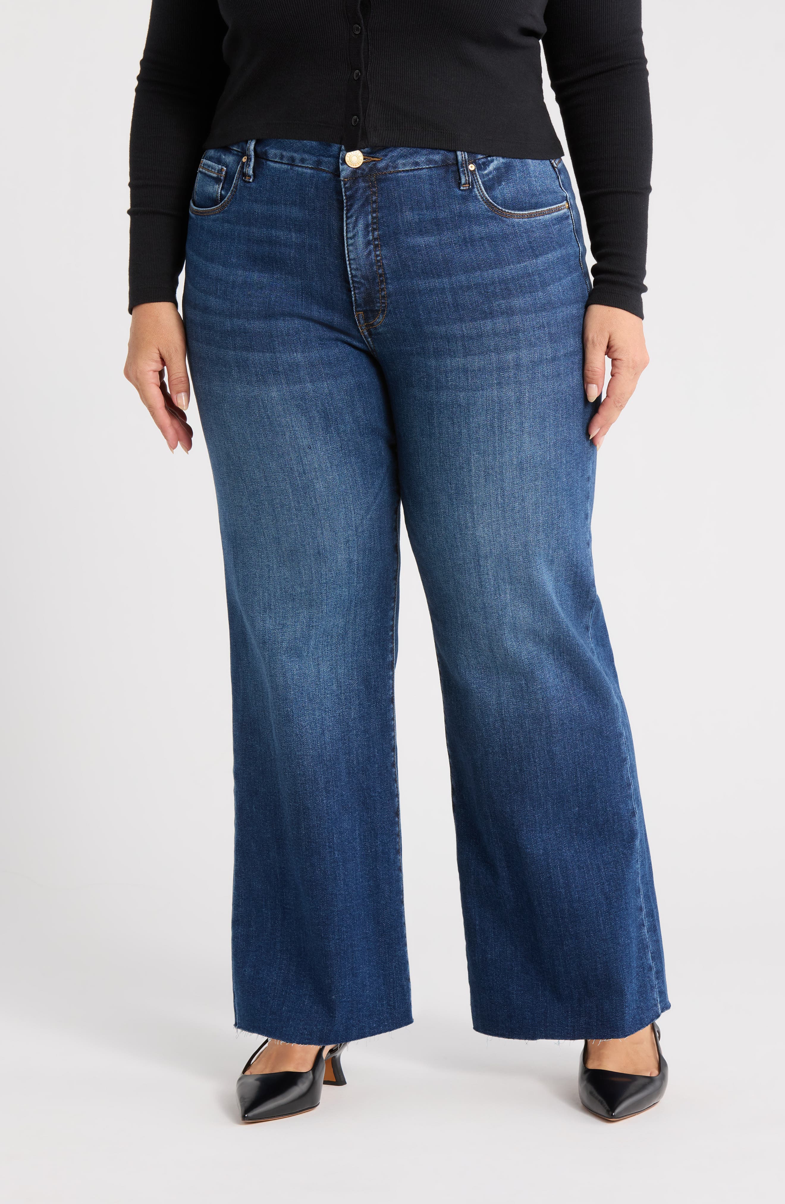 Meg Fab Ab High Waist Ankle Wide Leg Jeans - image 1