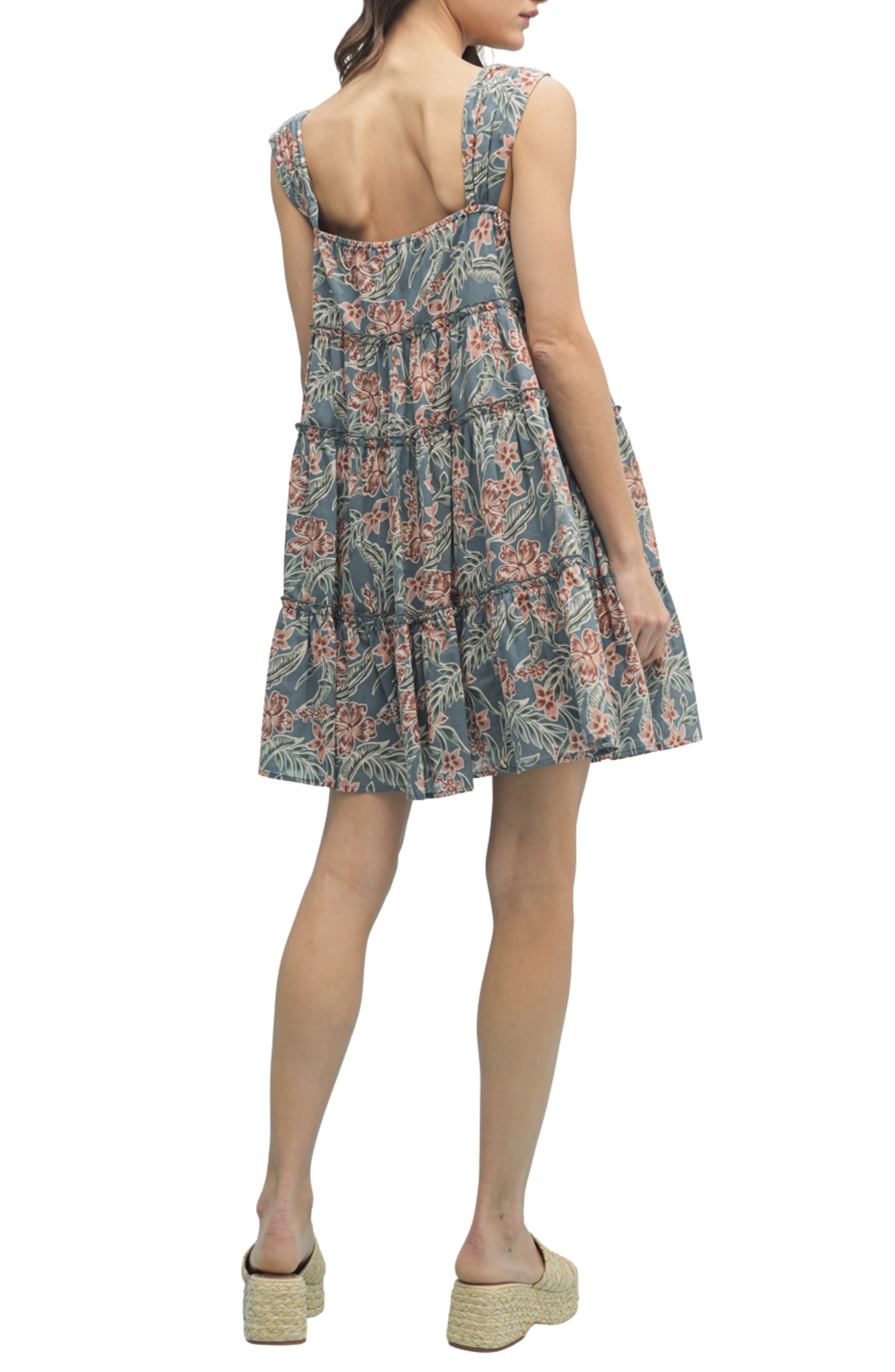 Floral Tiered Babydoll Dress - image 2