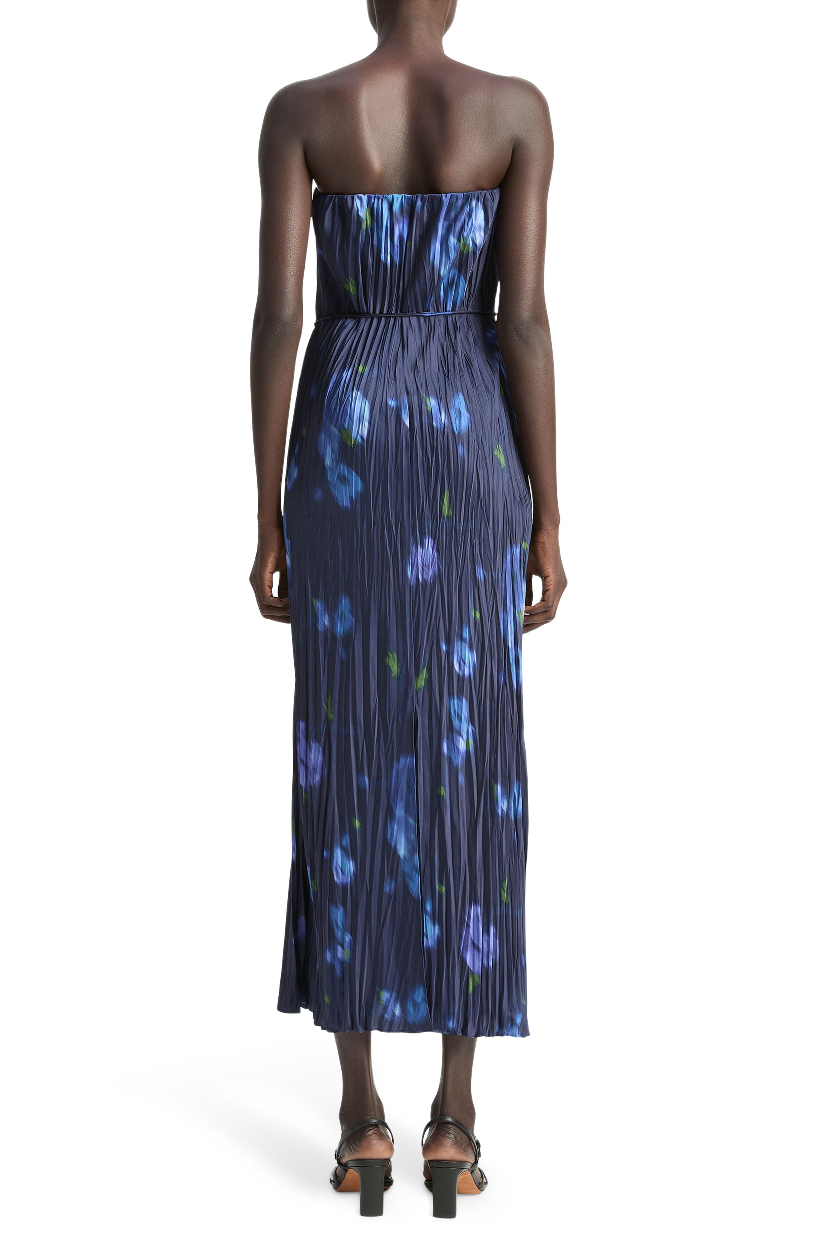 Poppy Blur Crushed Column Gown - image 2