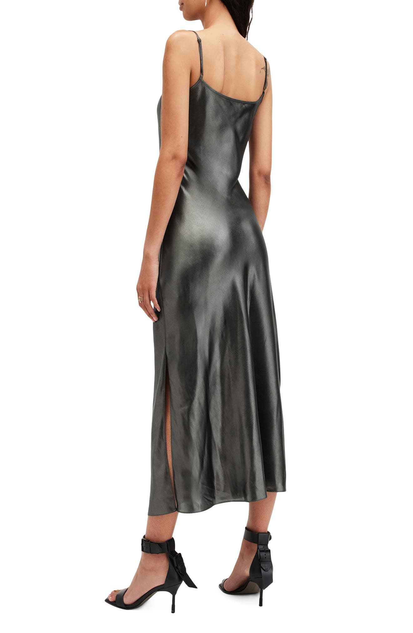 Hadley Metallic Satin Slipdress - image 2