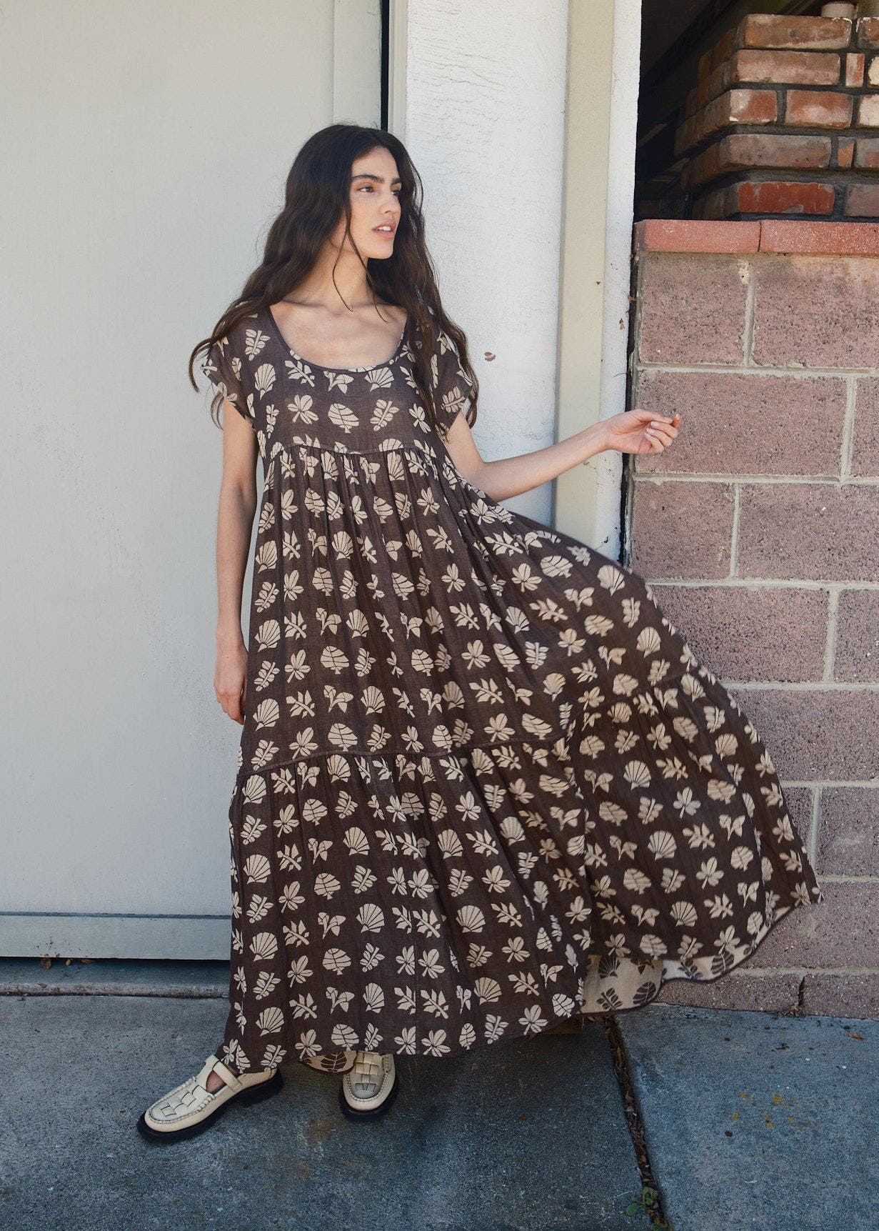 LouLou Tiered Low Scoop Maxidress - image 2
