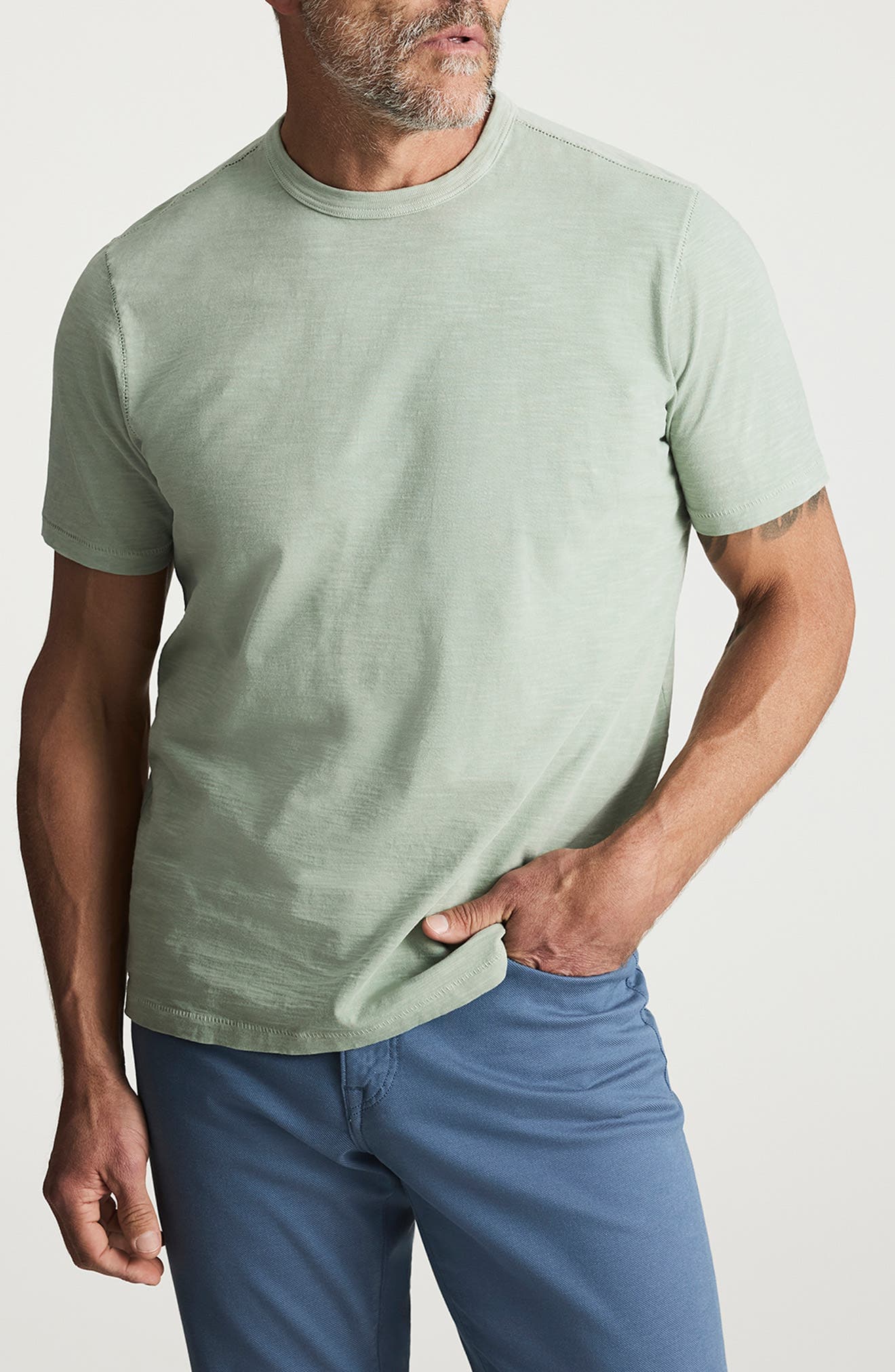 Slub Cotton Crewneck T-Shirt - image 1