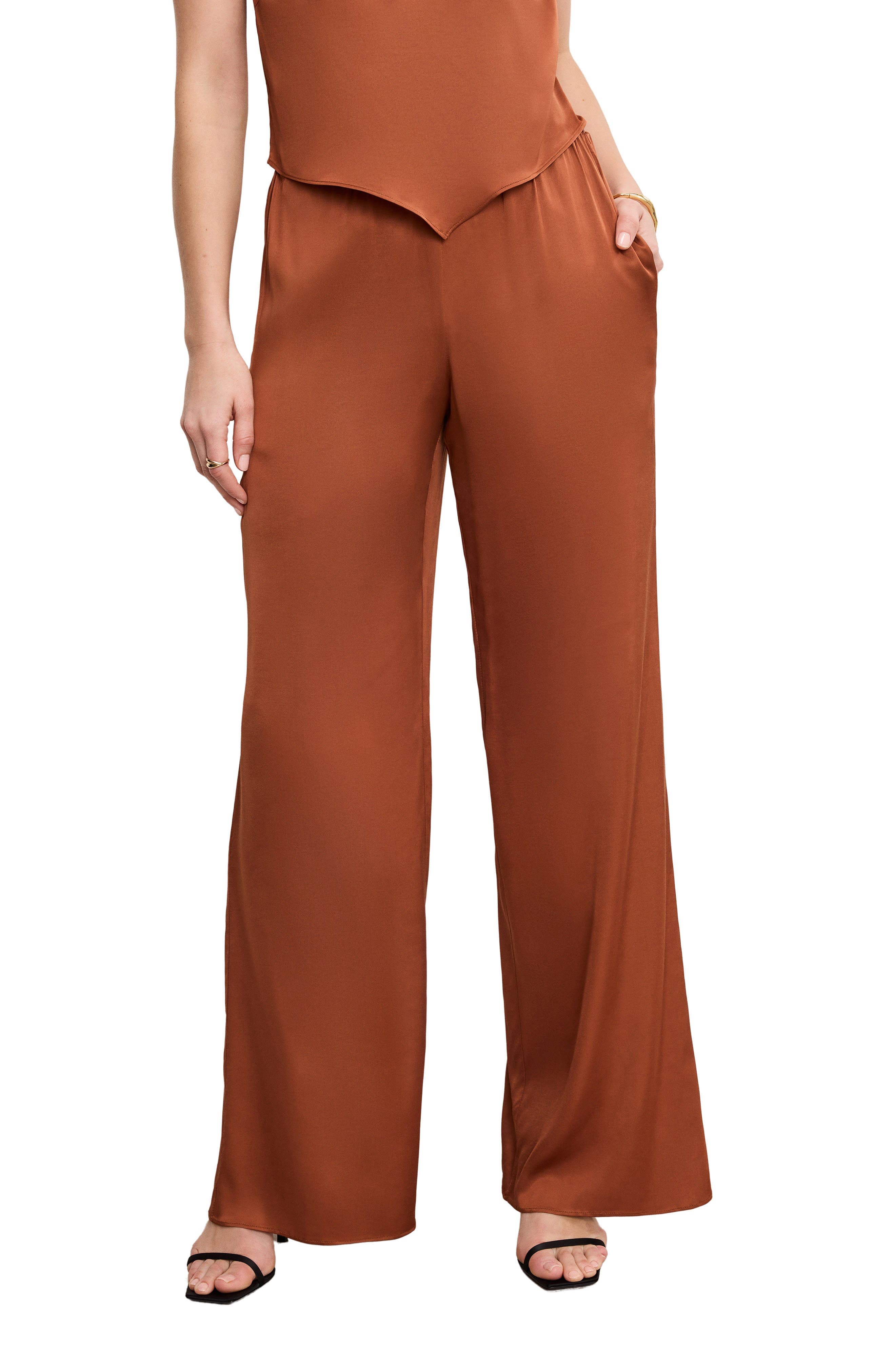 Satin Pull-On Pants - image 1
