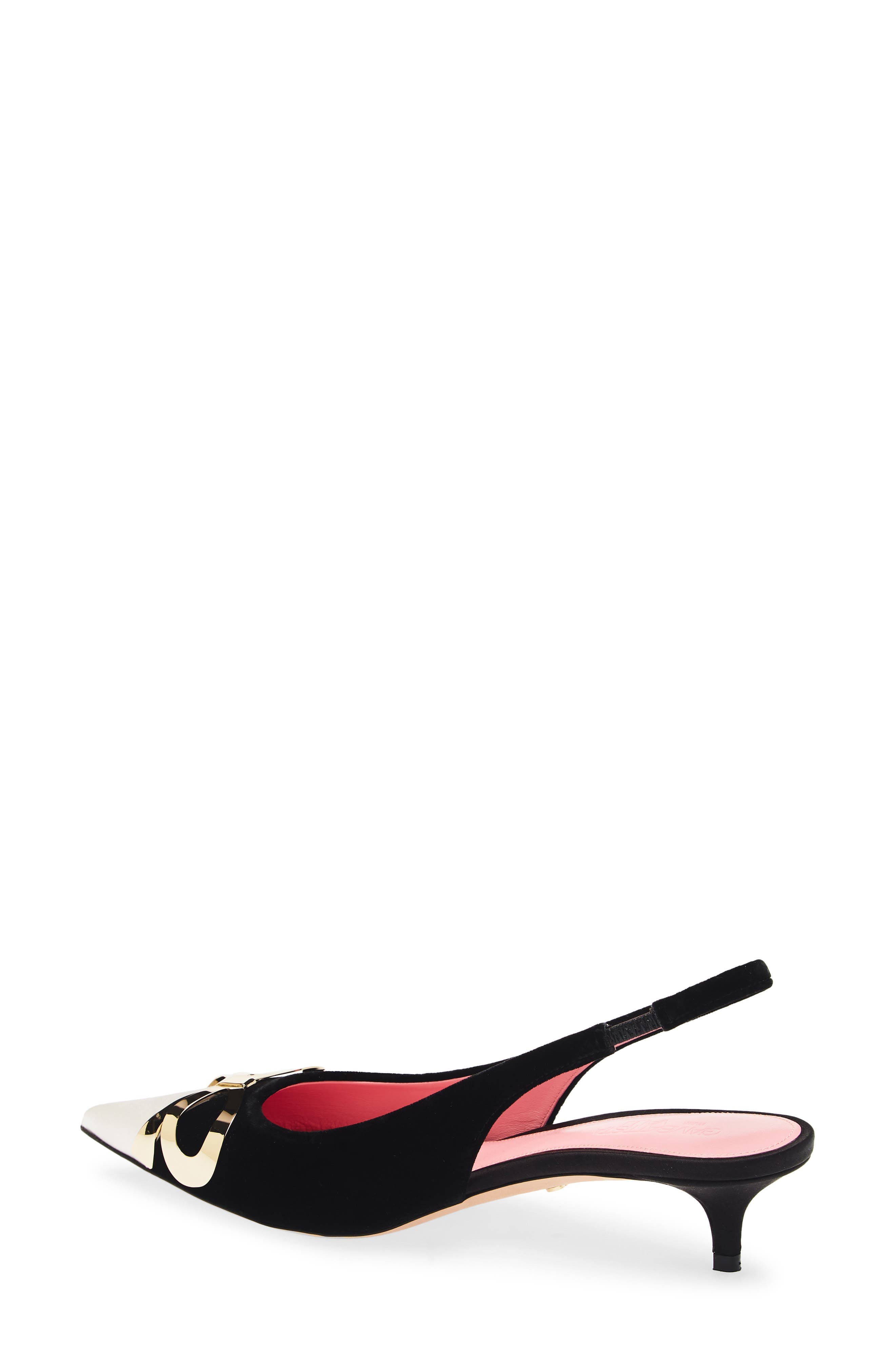 Bow Kitten Heel Slingback Pump - image 2