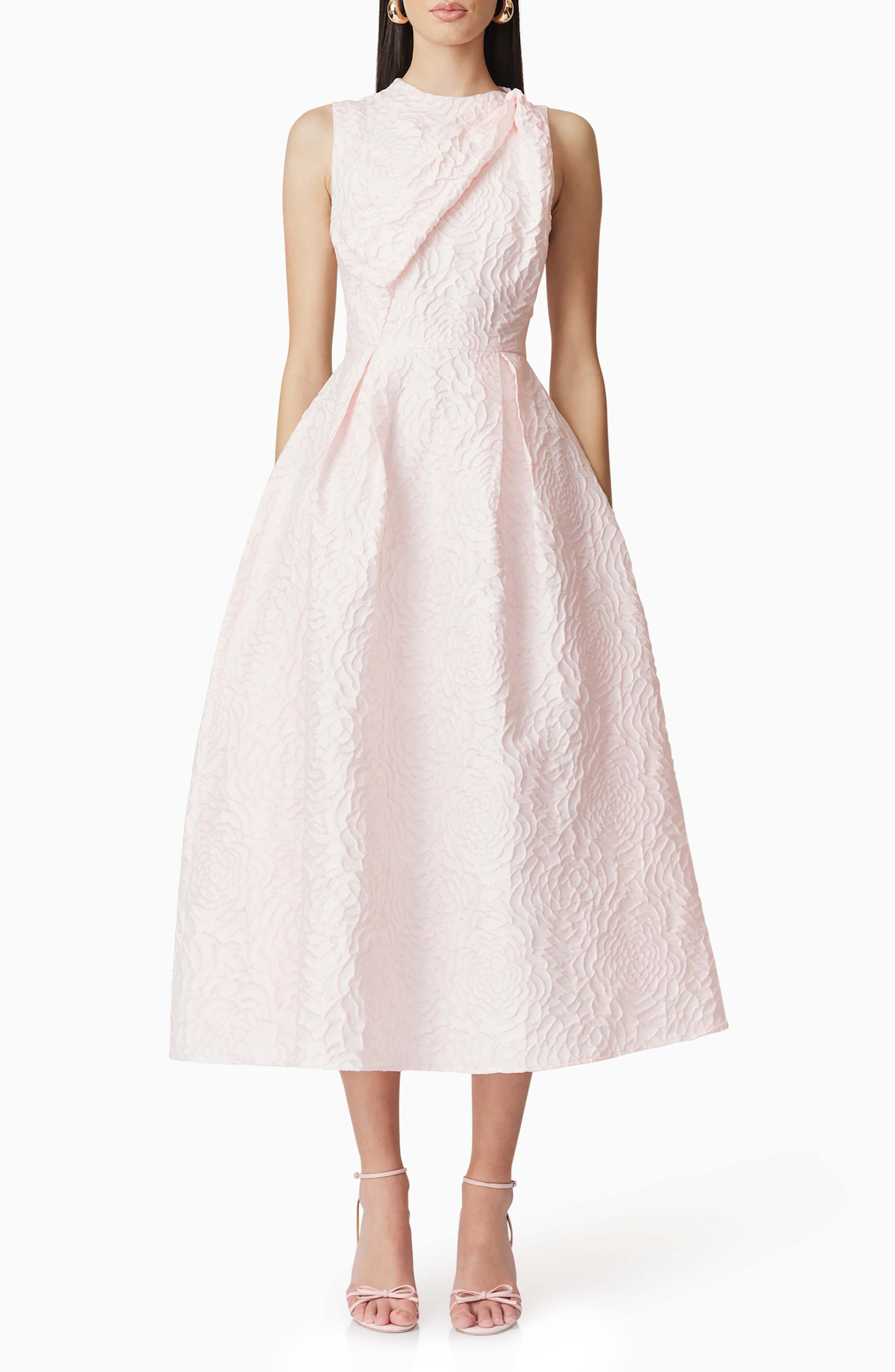 Deanna Rose Jacquard Cocktail Midi Dress - image 1