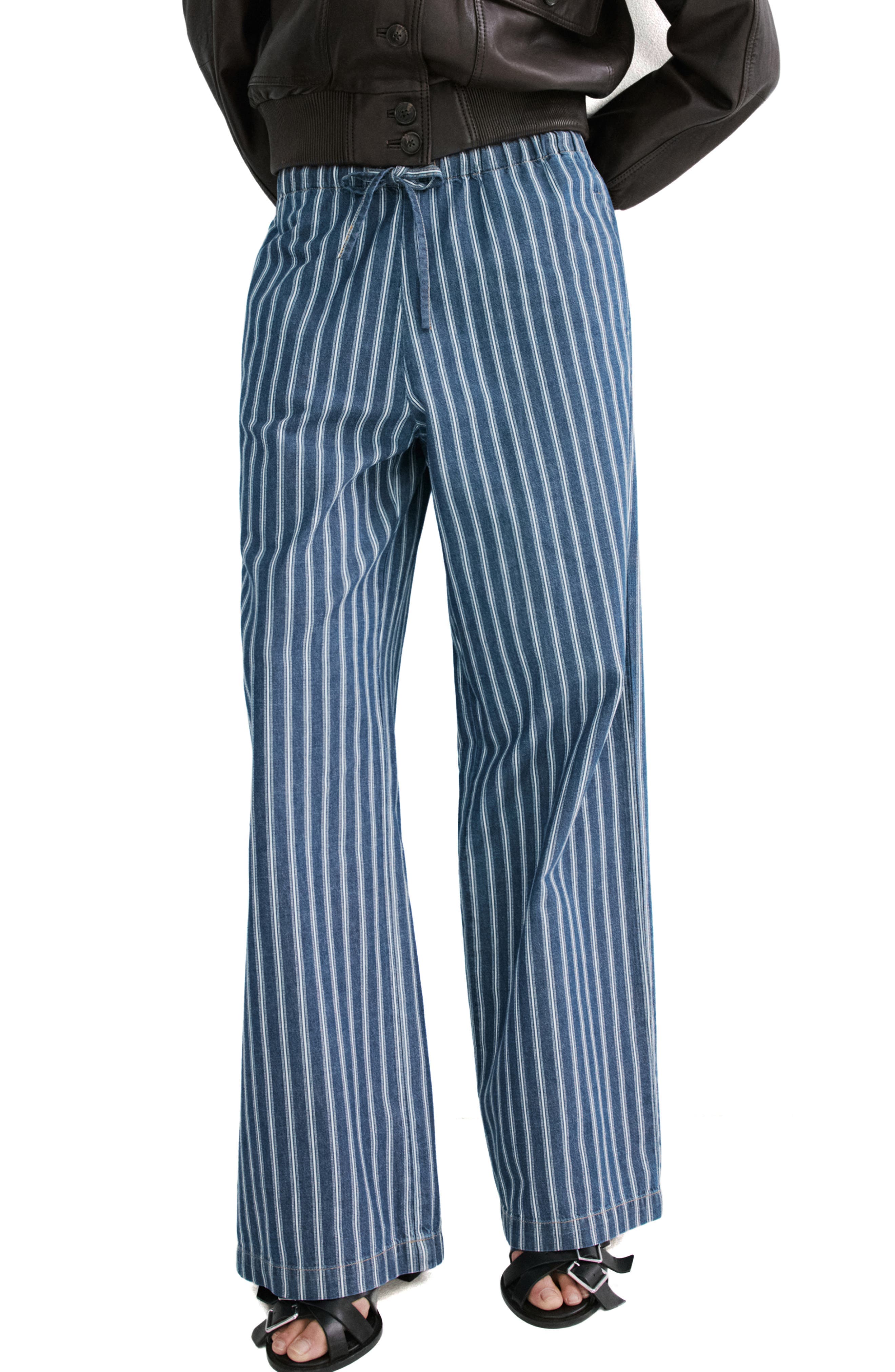 Drawstring Straight Leg Pants - image 1