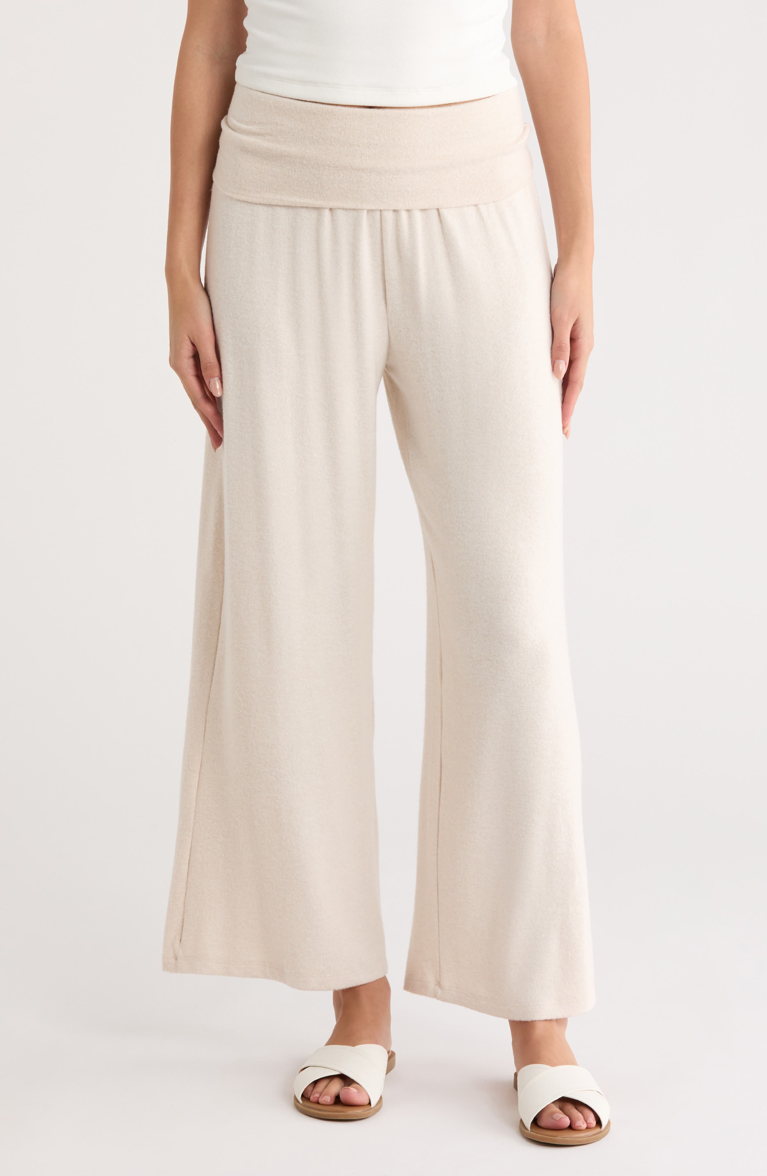 Foldover Waist Wide Leg Pants - image 3
