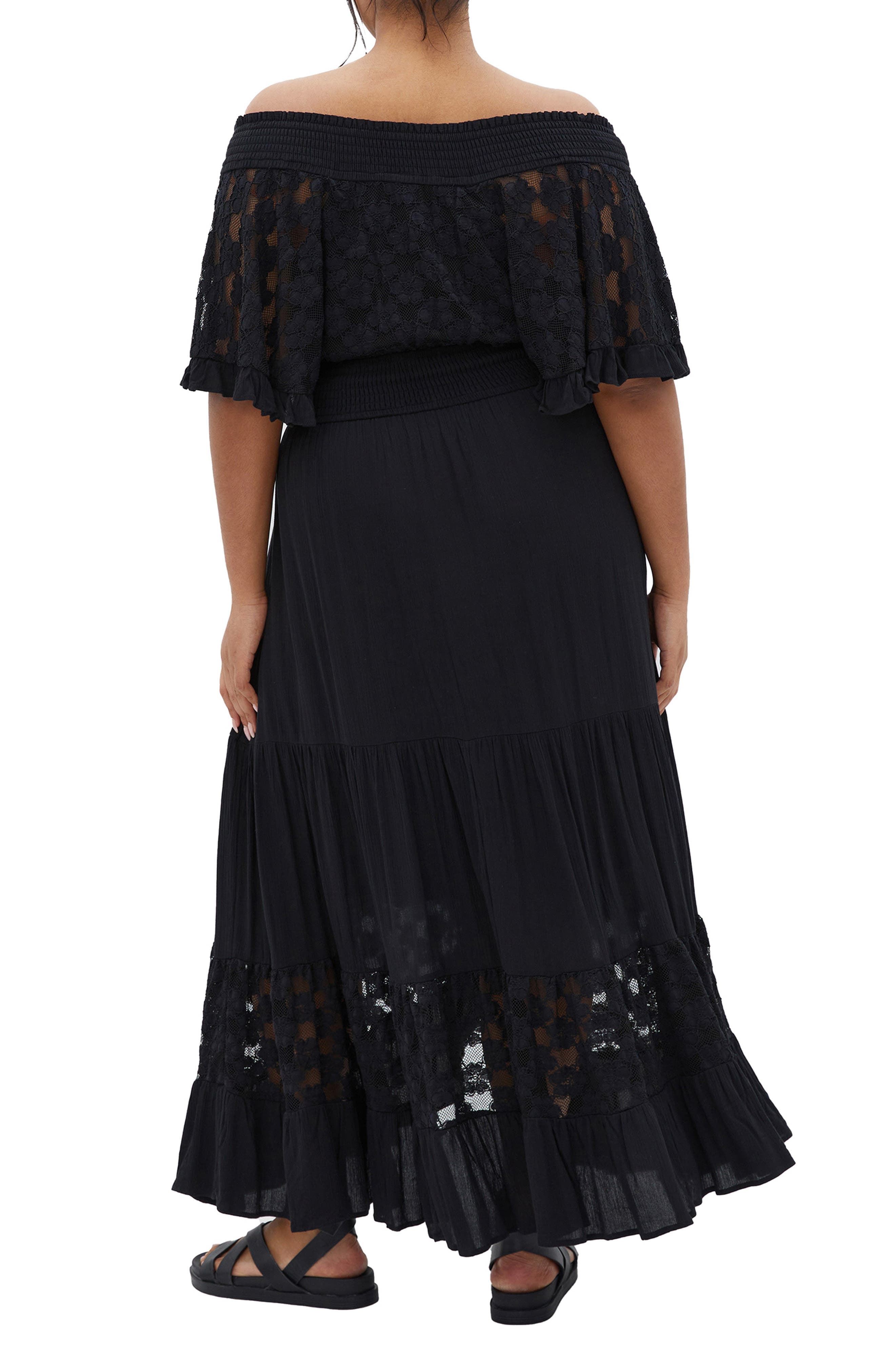 Spellbound Off the Shoulder Lace Maxi Dress - image 2