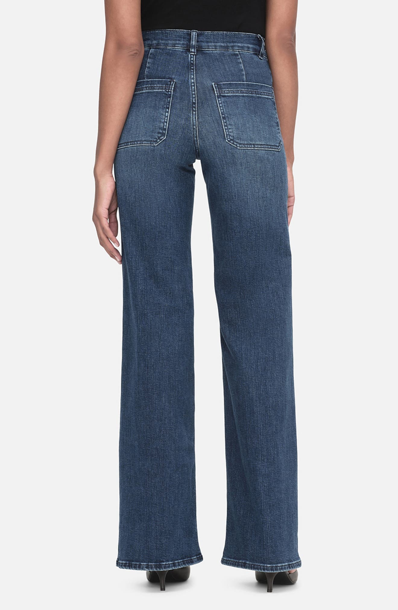 Le Slim Palazzo Pocket Wide Leg Jeans - image 2