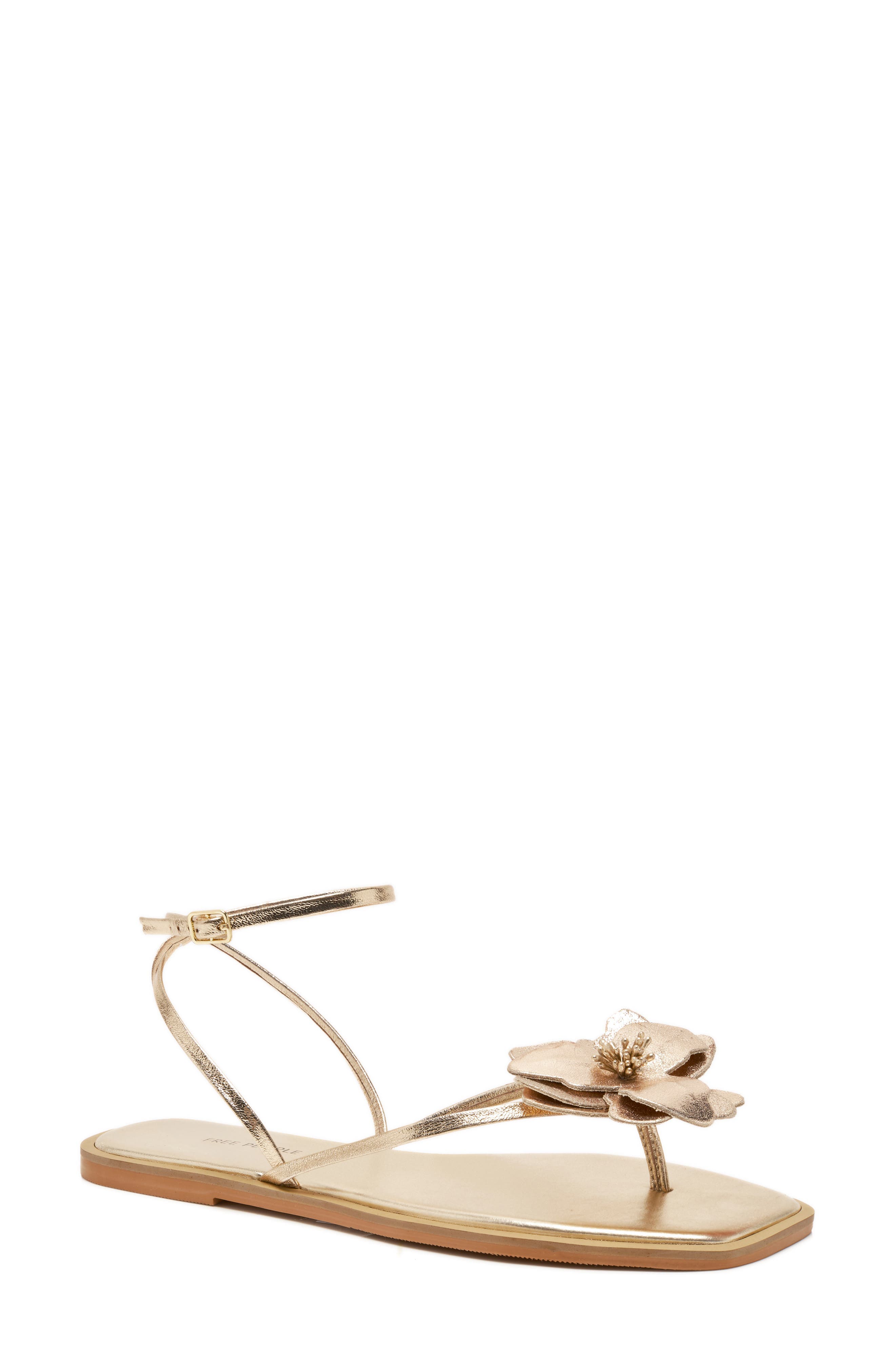 Mismatched Magnolia Applique Ankle Strap Sandal - image 4