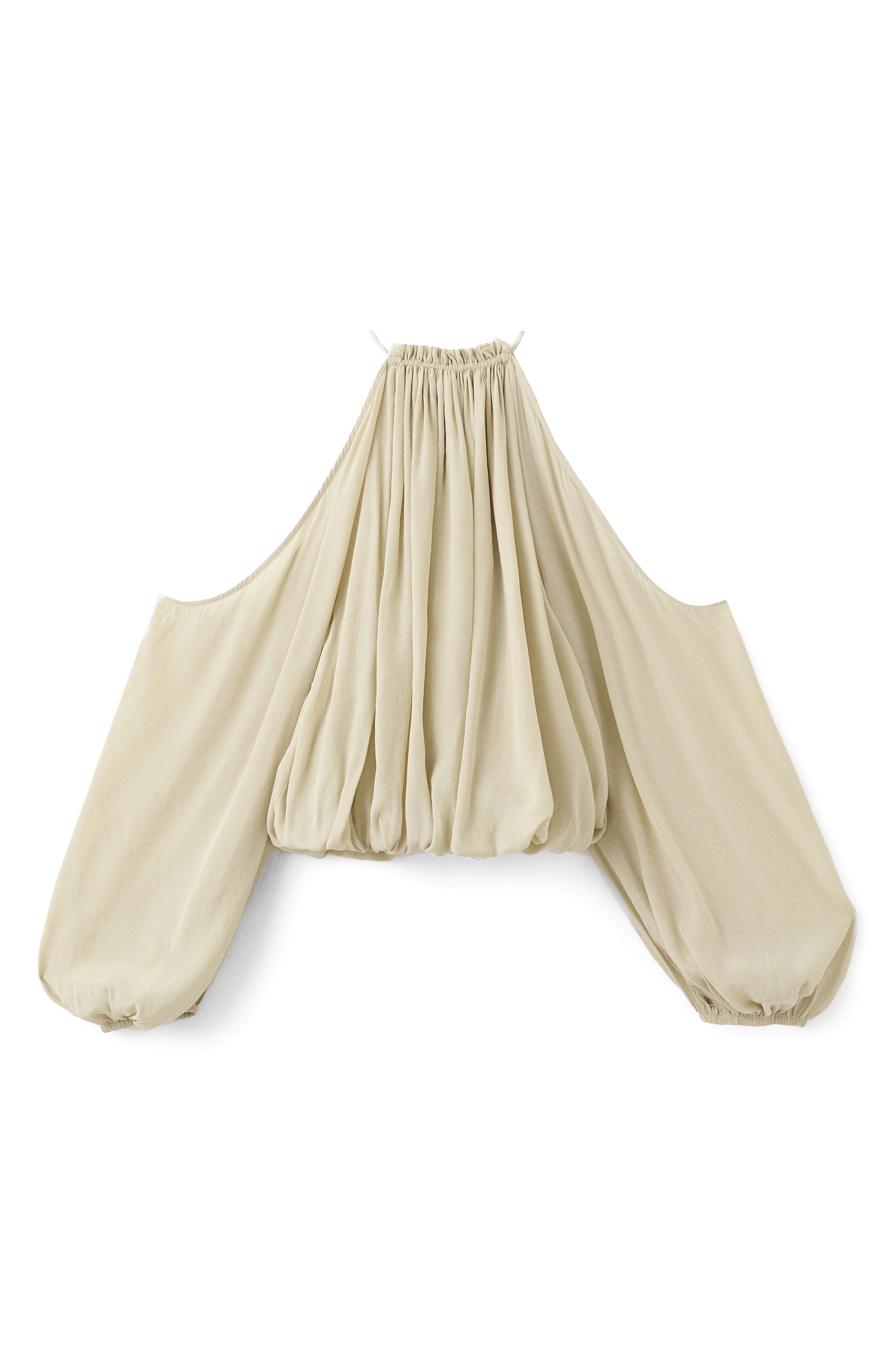 Cold Shoulder Bubble Hem Top - image 1