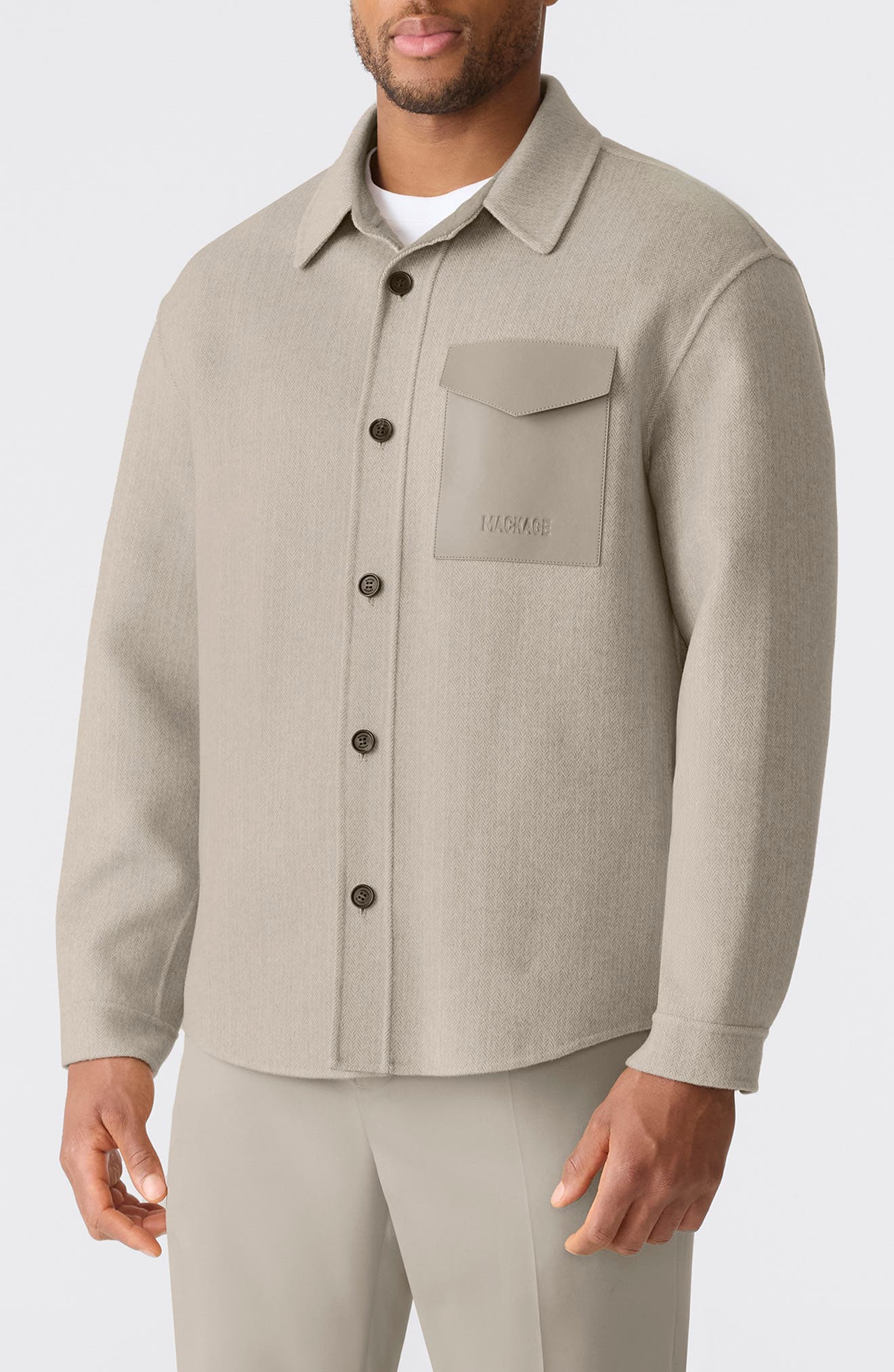 Emmanuel Double Face Wool Overshirt - image 1