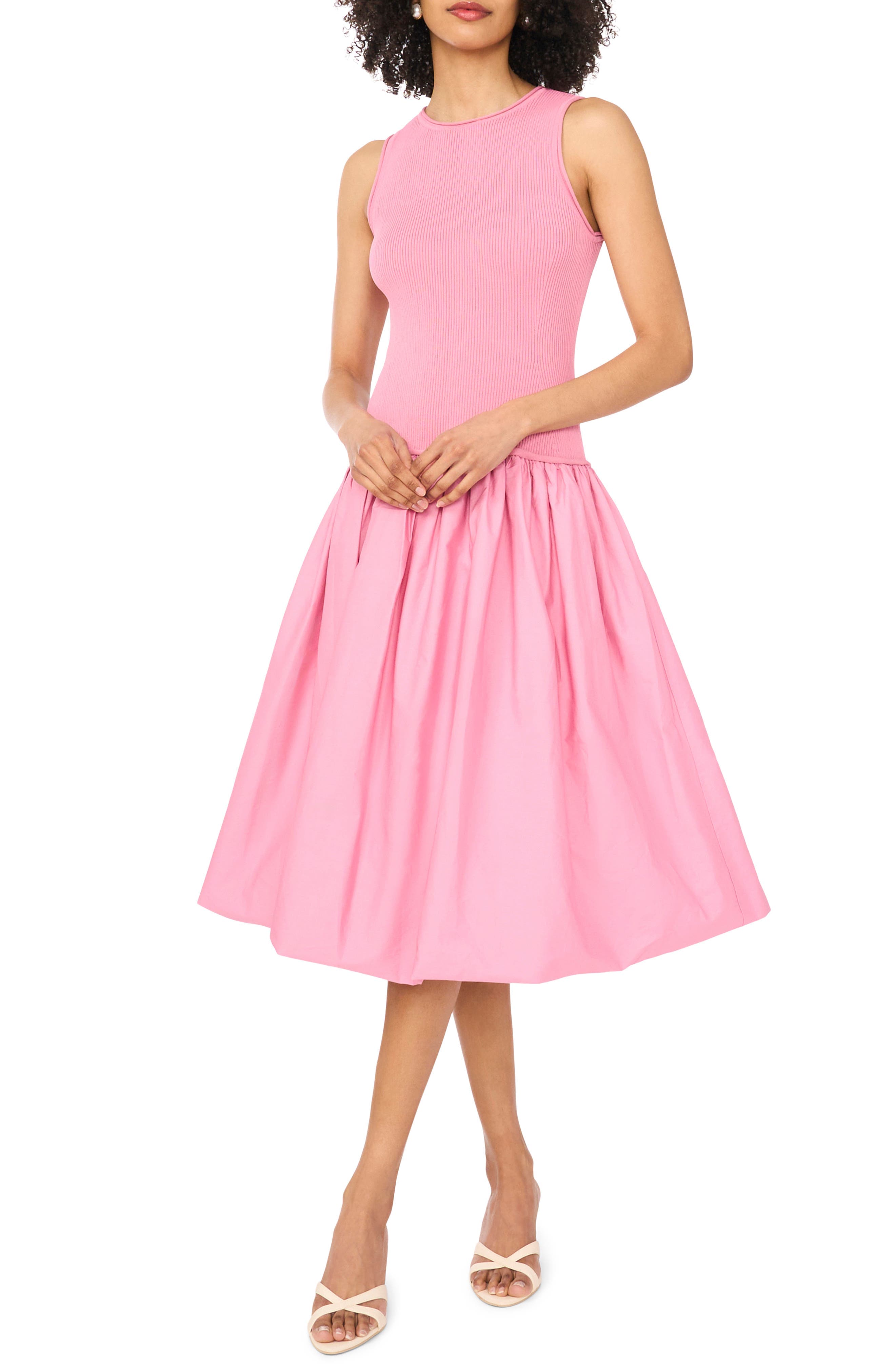 Mixed Media Tank Midi Dress - image 3