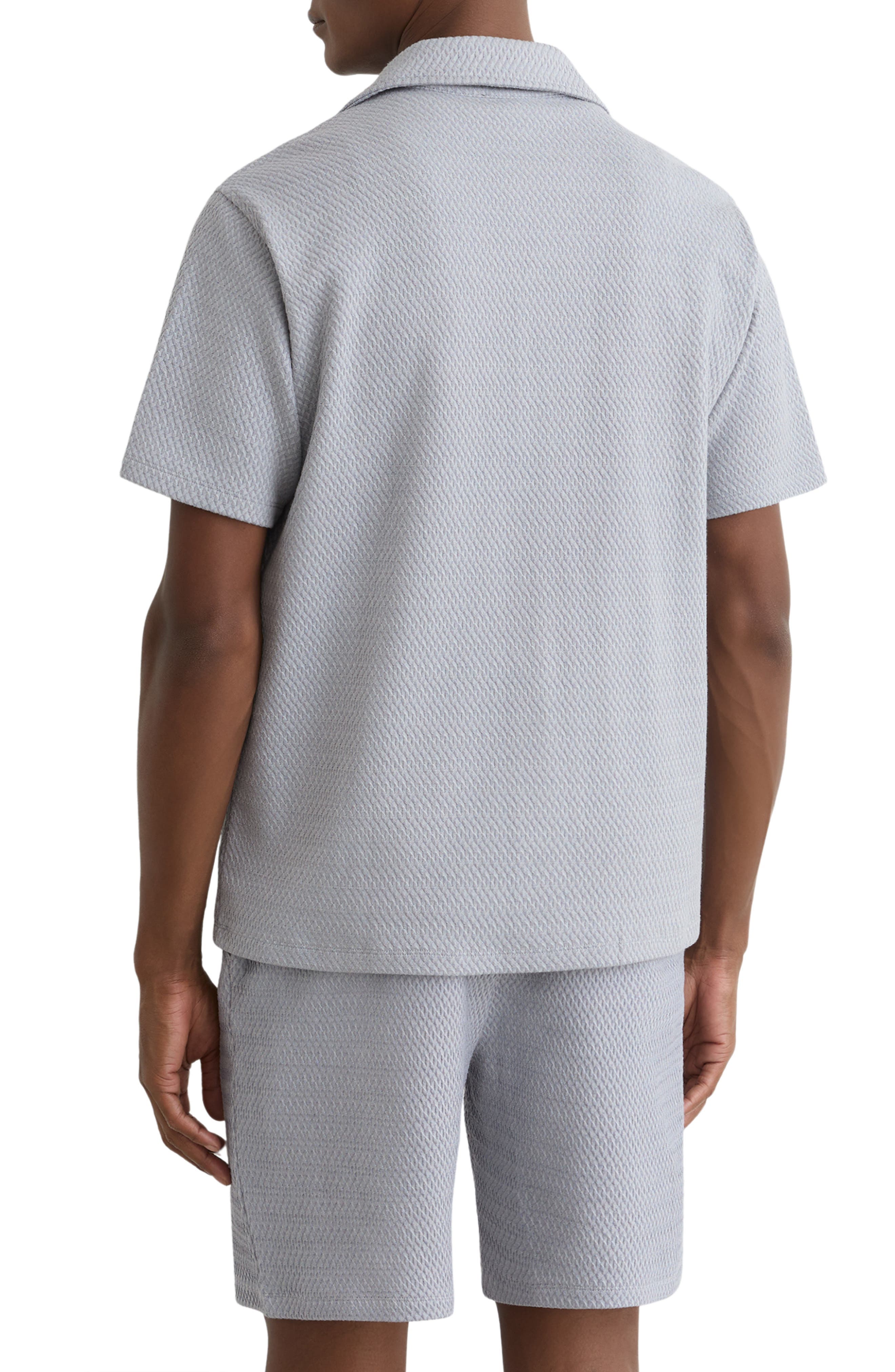 Felipe Textured Knit Cotton Blend Camp Shirt - image 2