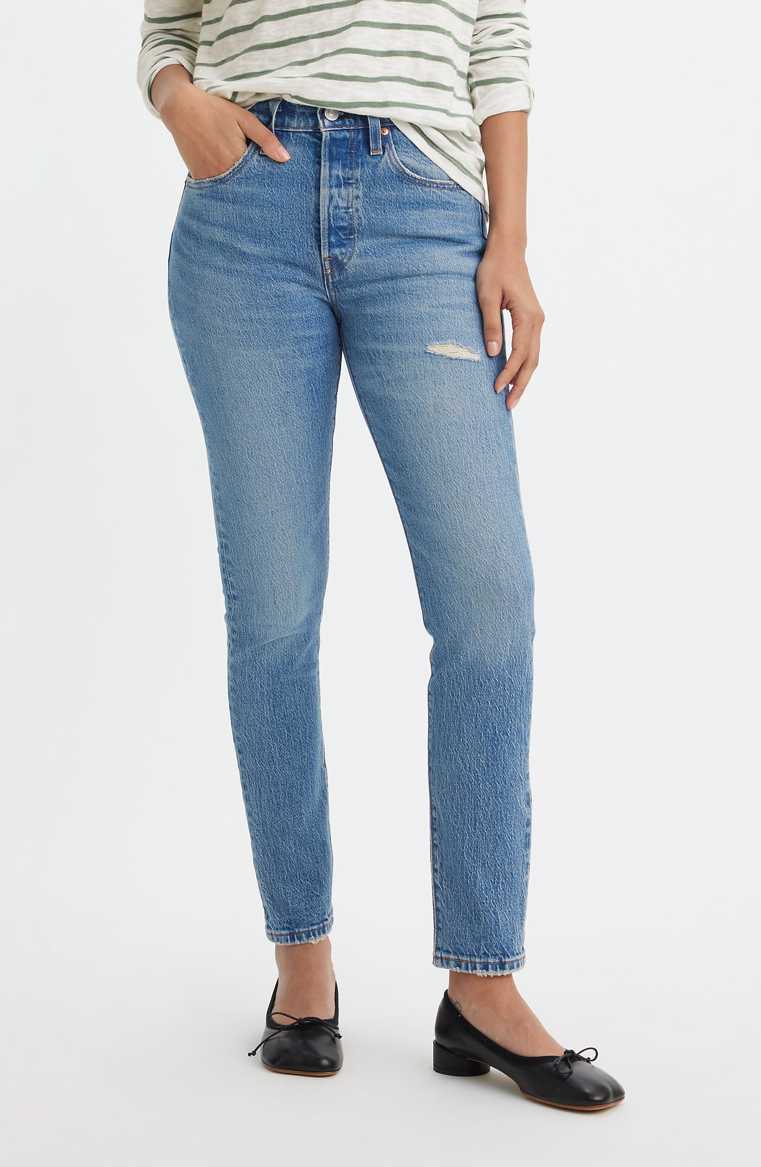 501 Ripped High Waist Skinny Jeans - image 1