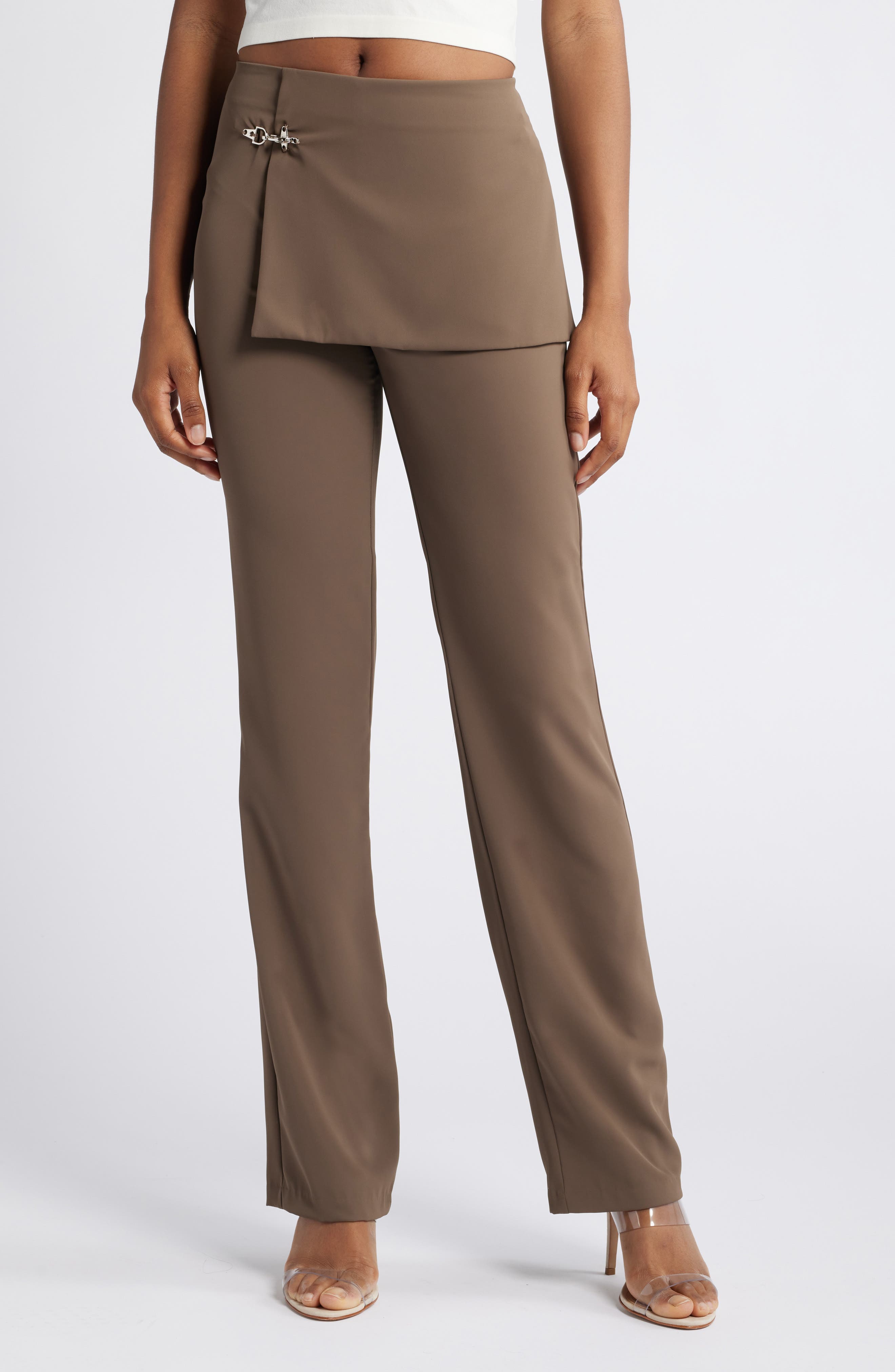 Skirt Panel Pants - image 1