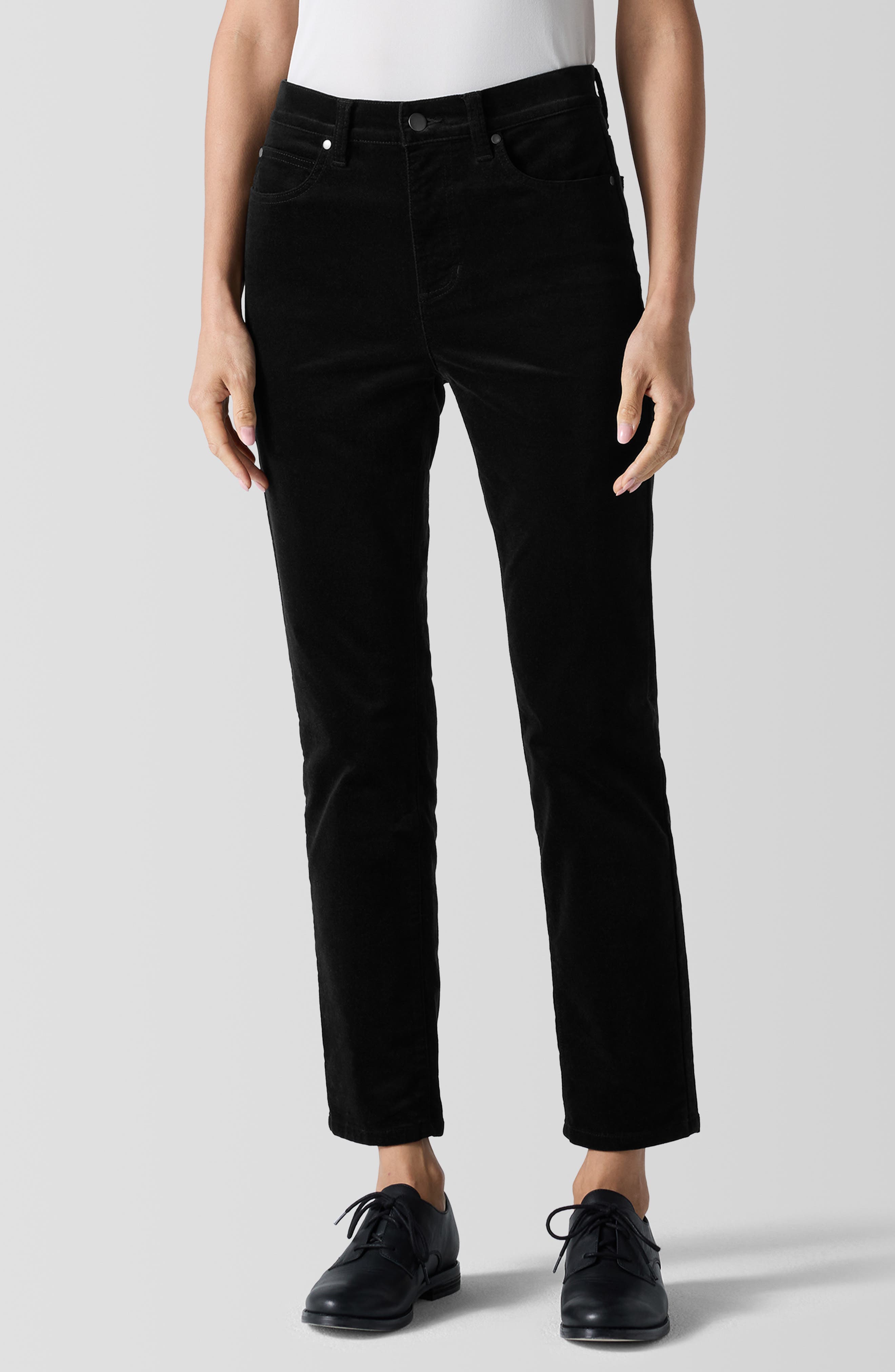 High Waist Slim Ankle Pants - image 1