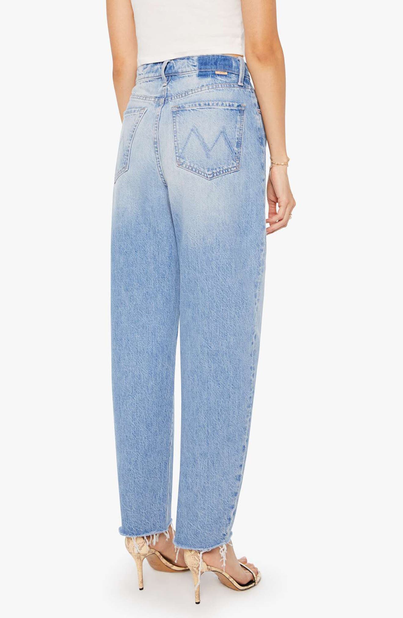 The Fan Girl Hover Fray Hem Barrel Jeans - image 2