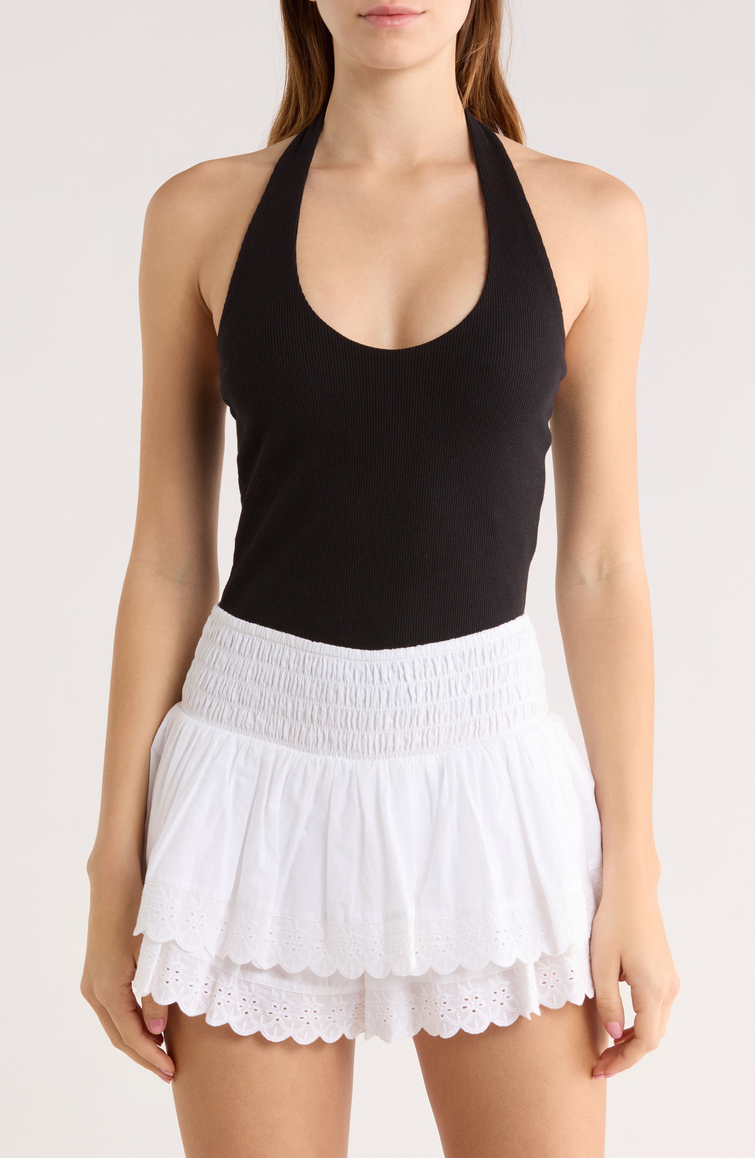 Rib Knit Halter Top - image 1