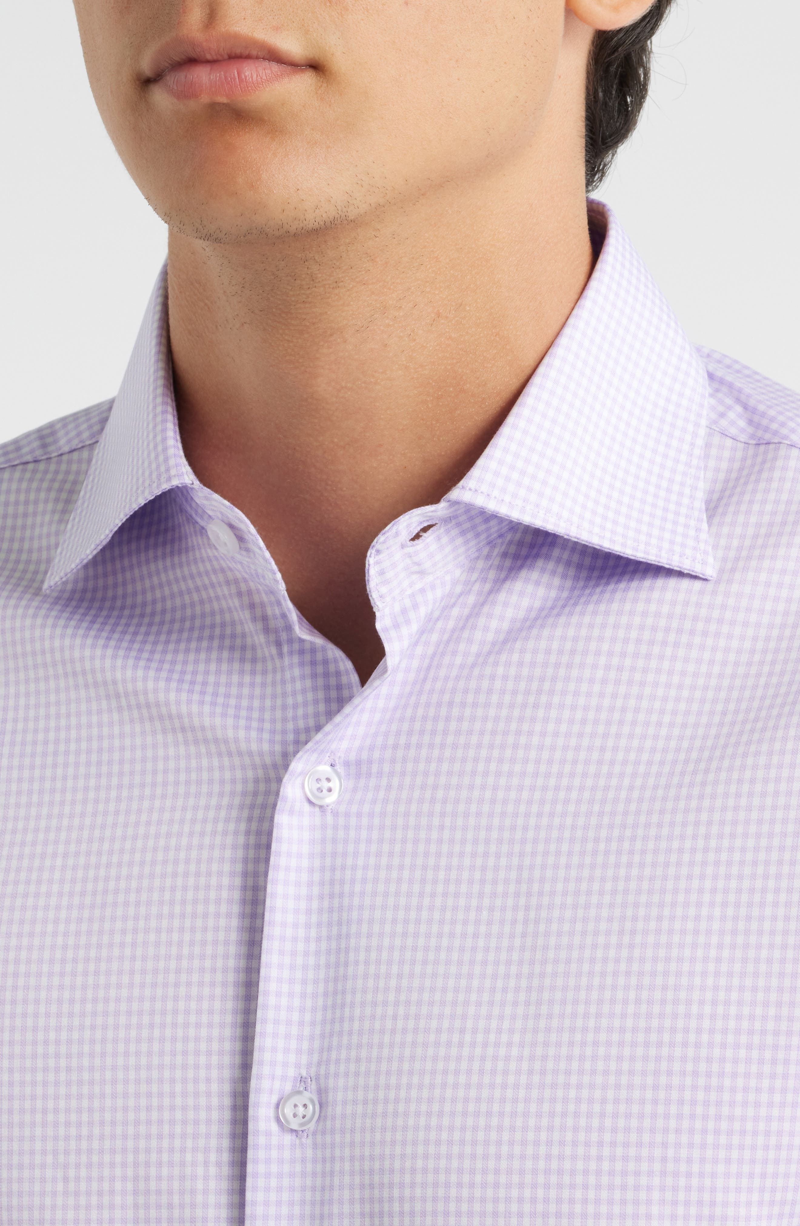Grid Check Dress Shirt - image 2