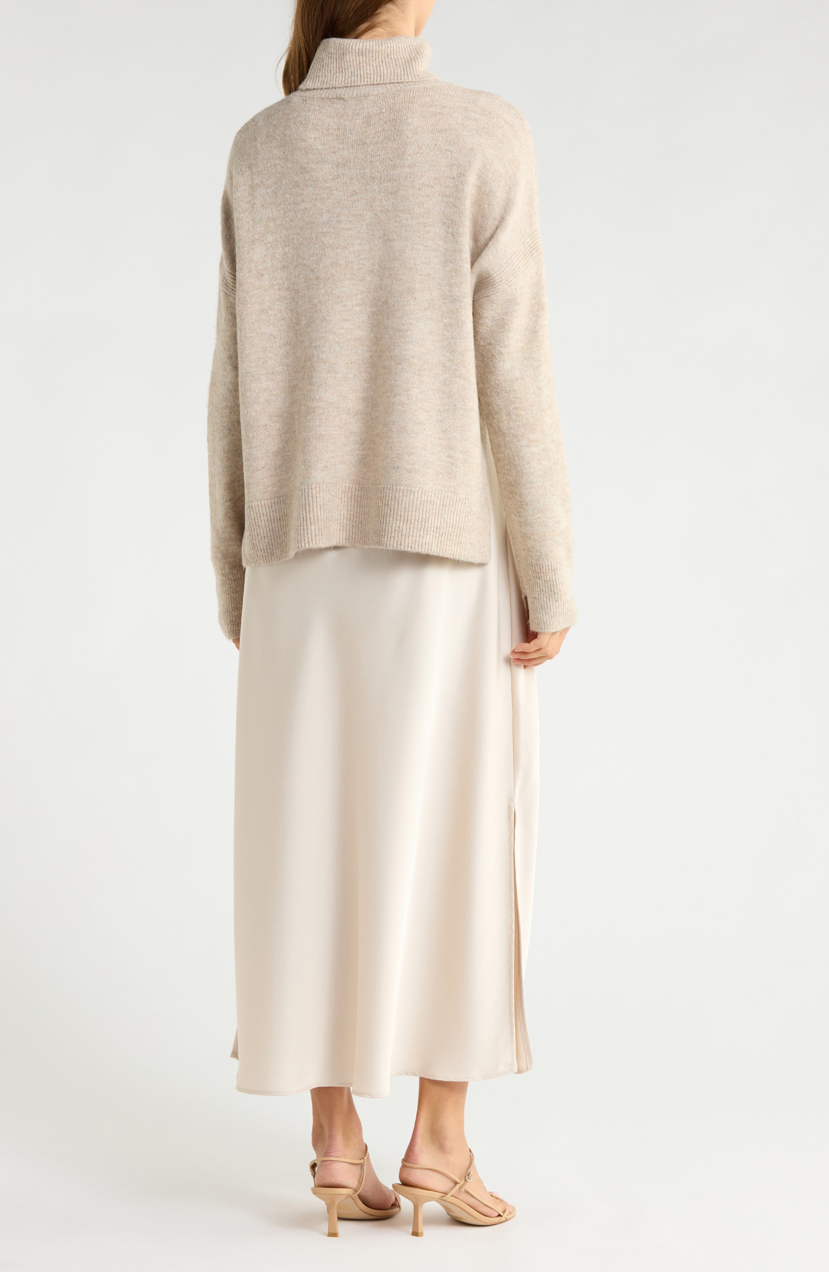 Slipdress with Turtleneck Sweater - image 2