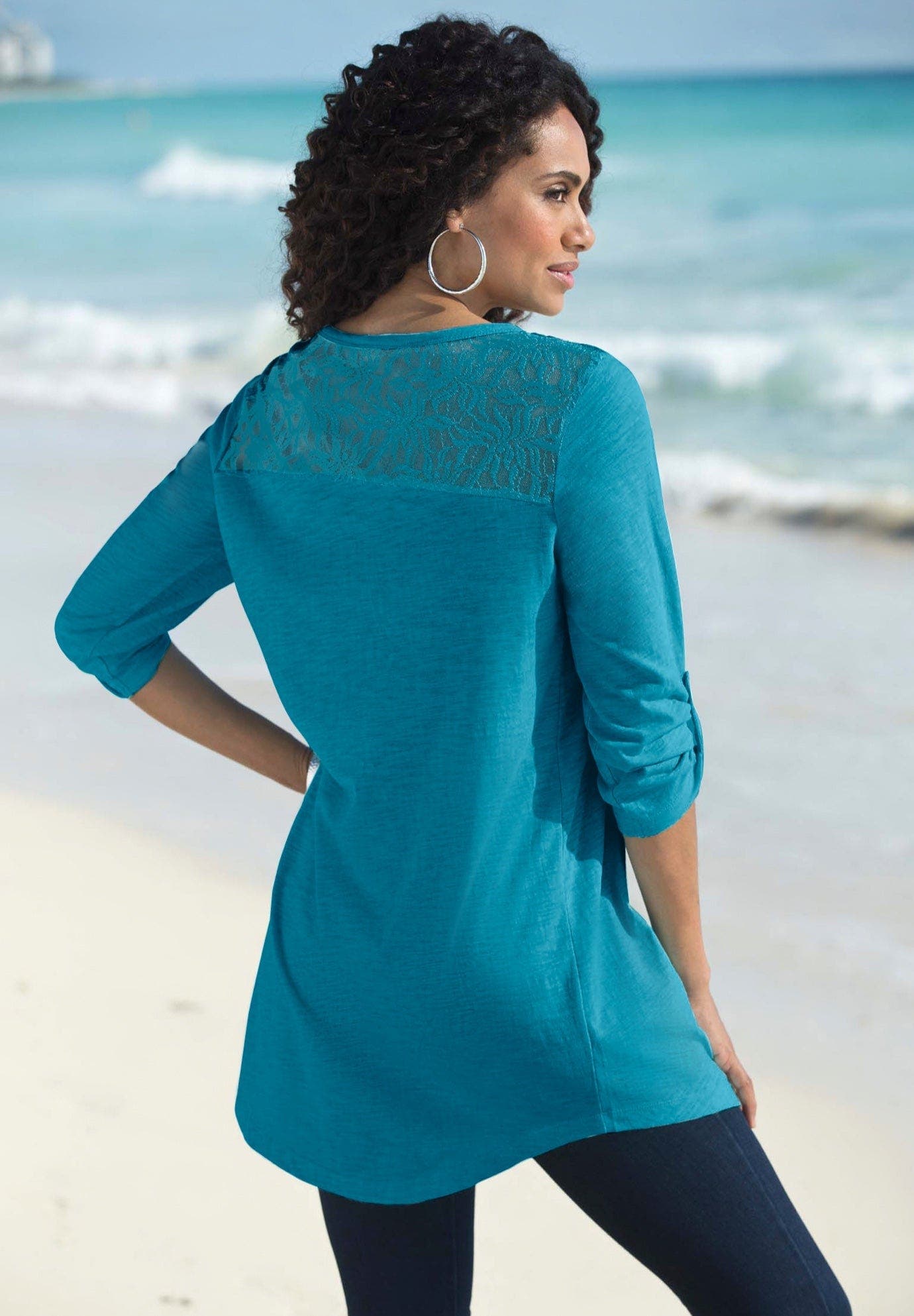 Textured Lace Trimmed Tunic - image 5