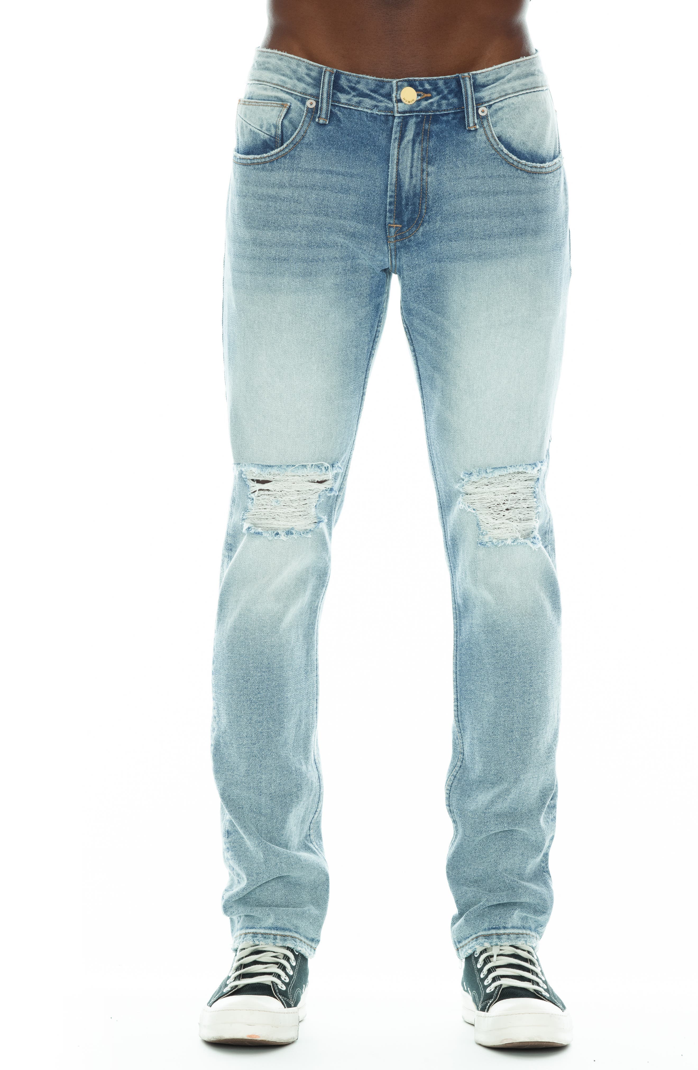 Belted Rocker Cotton Jeans - image 1