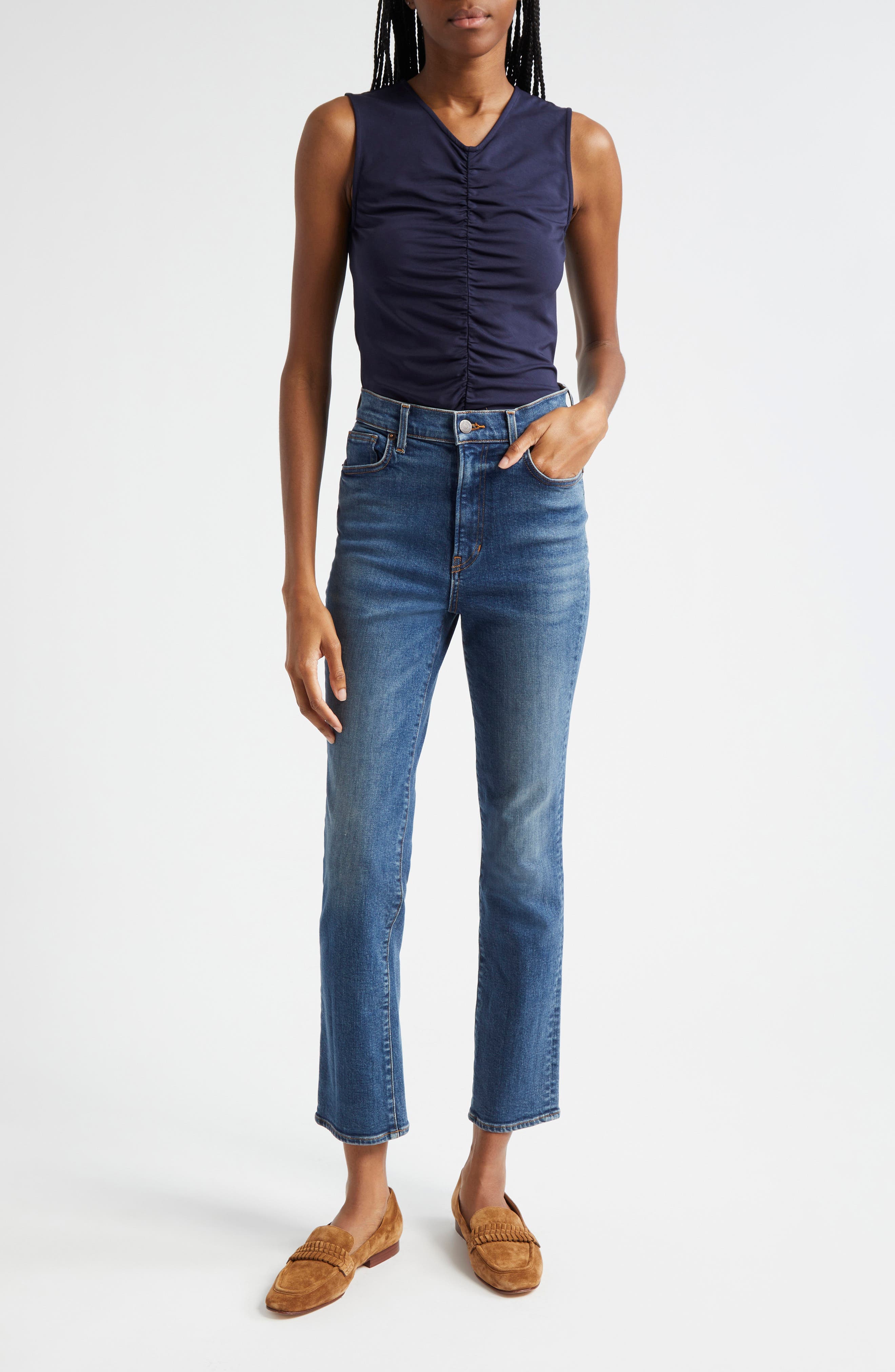 Ryleigh High Waist Ankle Slim Straight Leg Jeans - image 2