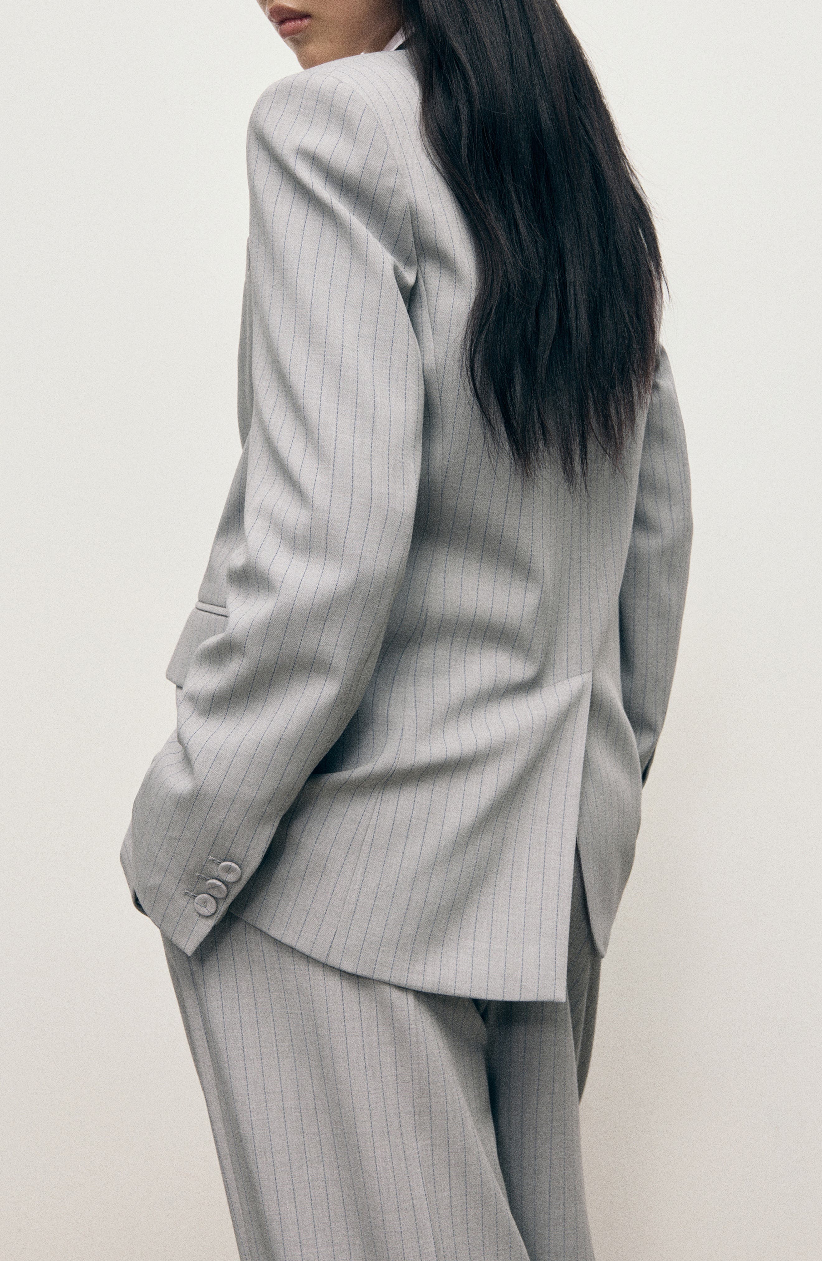 Pinstripe Suit Jacket - image 2