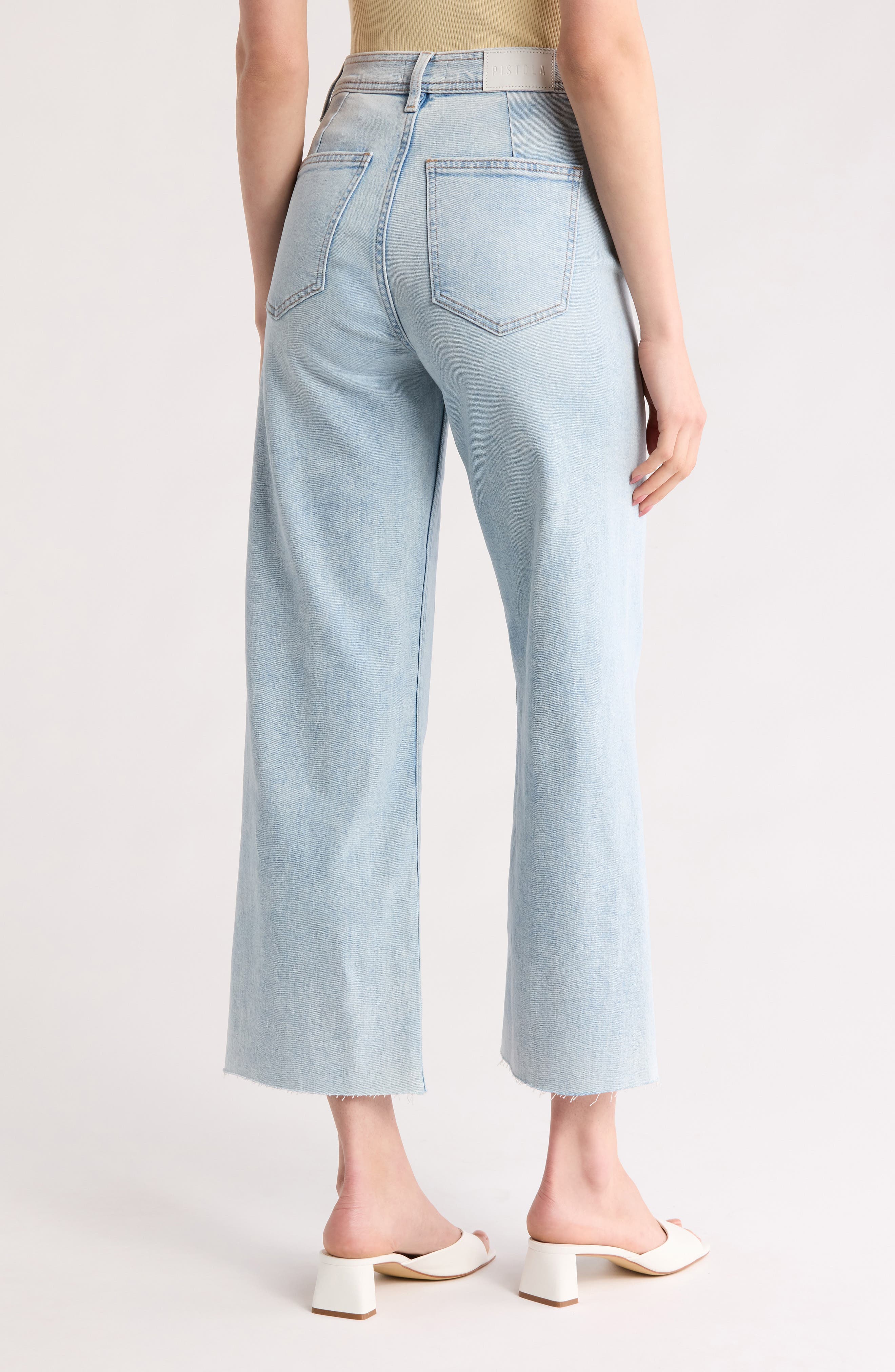 Penny Raw Hem High Waist Ankle Wide Leg Jeans - image 2