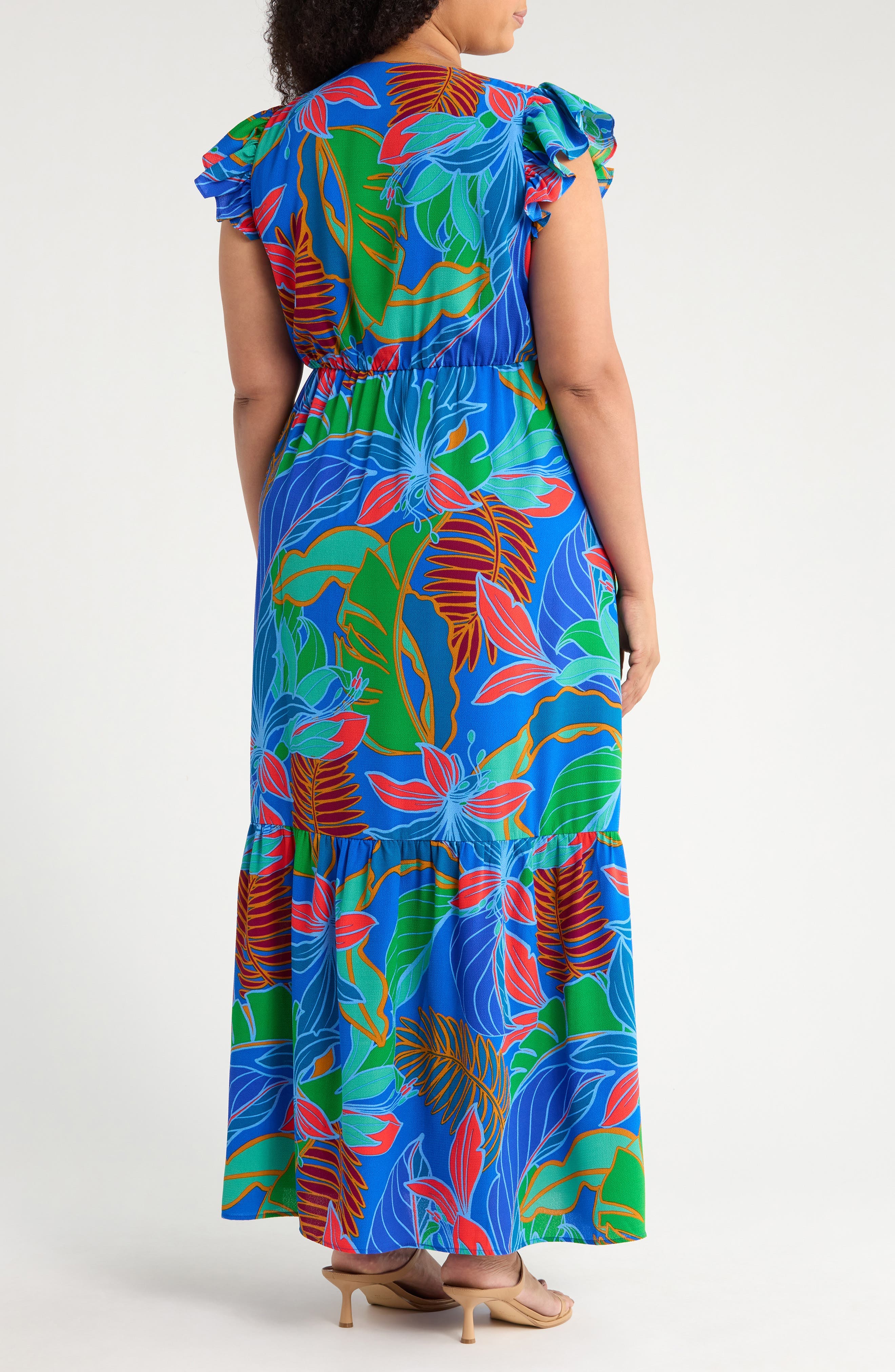 Malton Tropical Evianna Tiered Maxi Dress - image 2