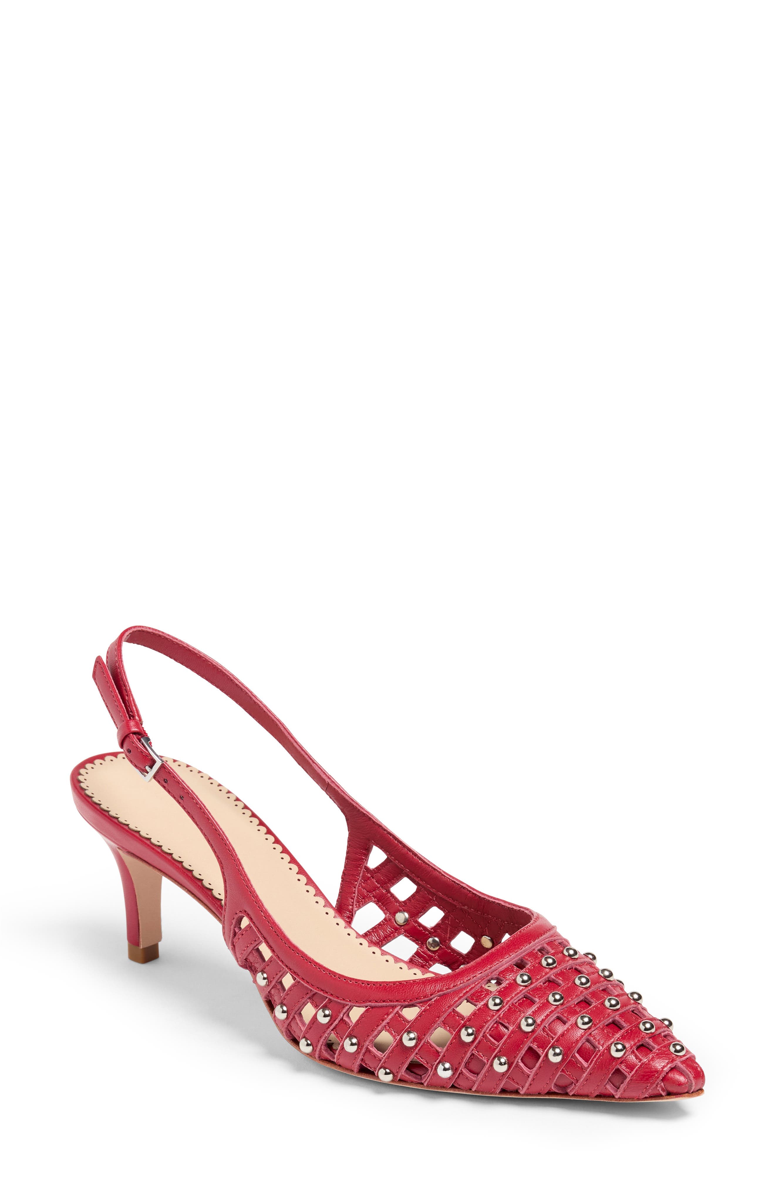 Rena Cage Studded Slingback Pointed Toe Pump - image 1