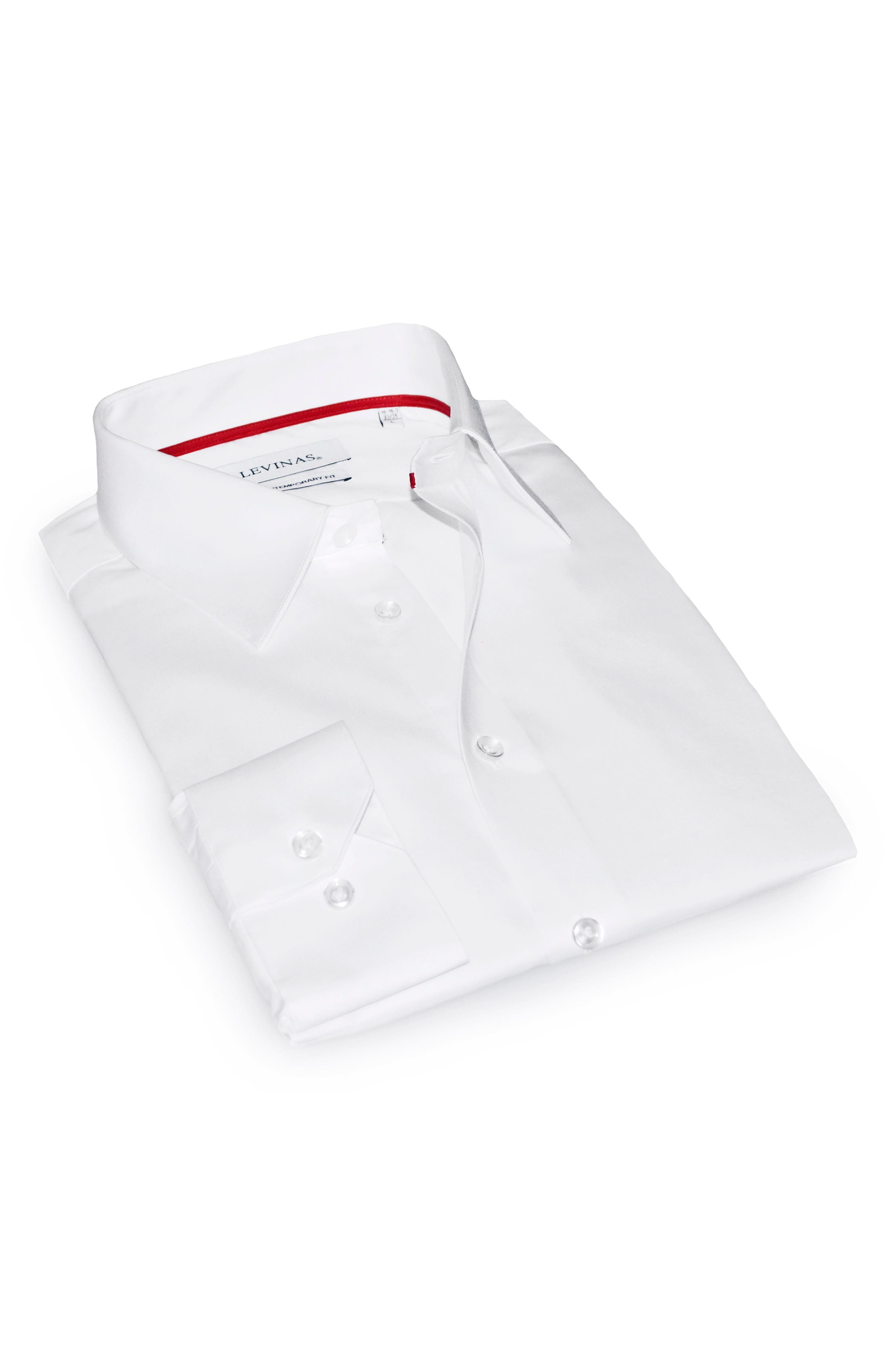 Contemporary Fit Solid Button-Up Shirt