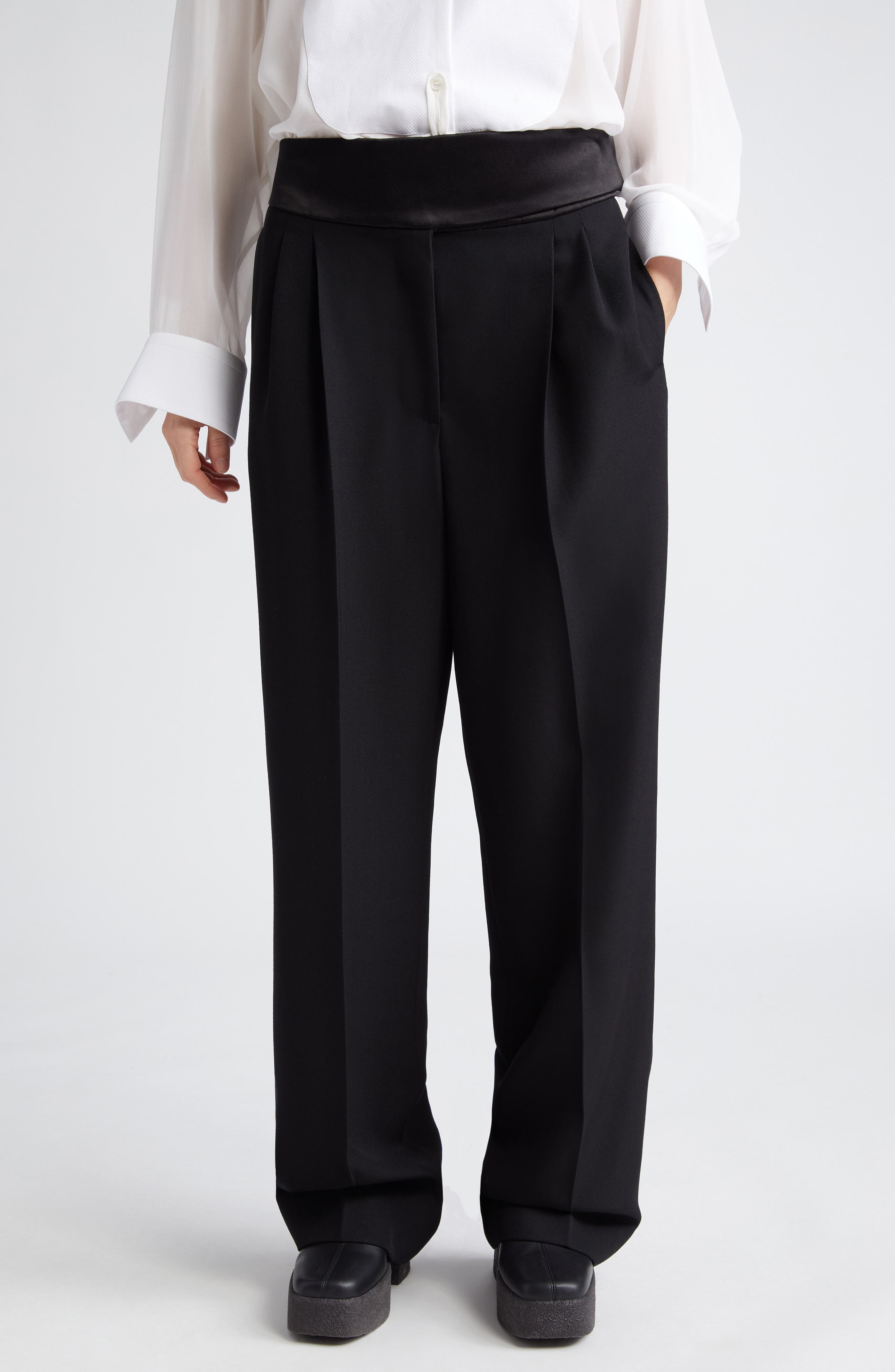 Wool Tuxedo Pants - image 1