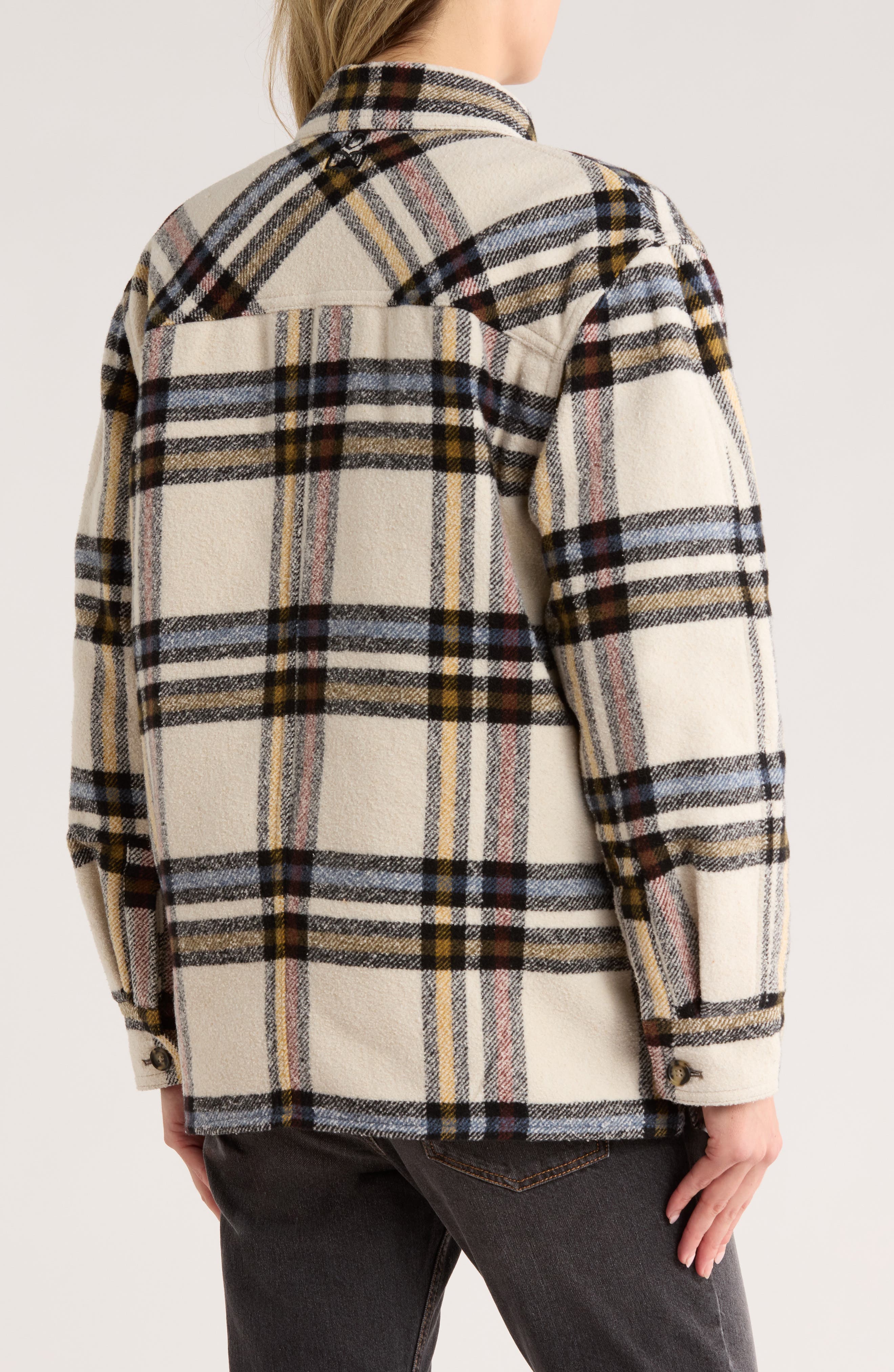 Ervey Plaid Flannel Shirt Jacket - image 2